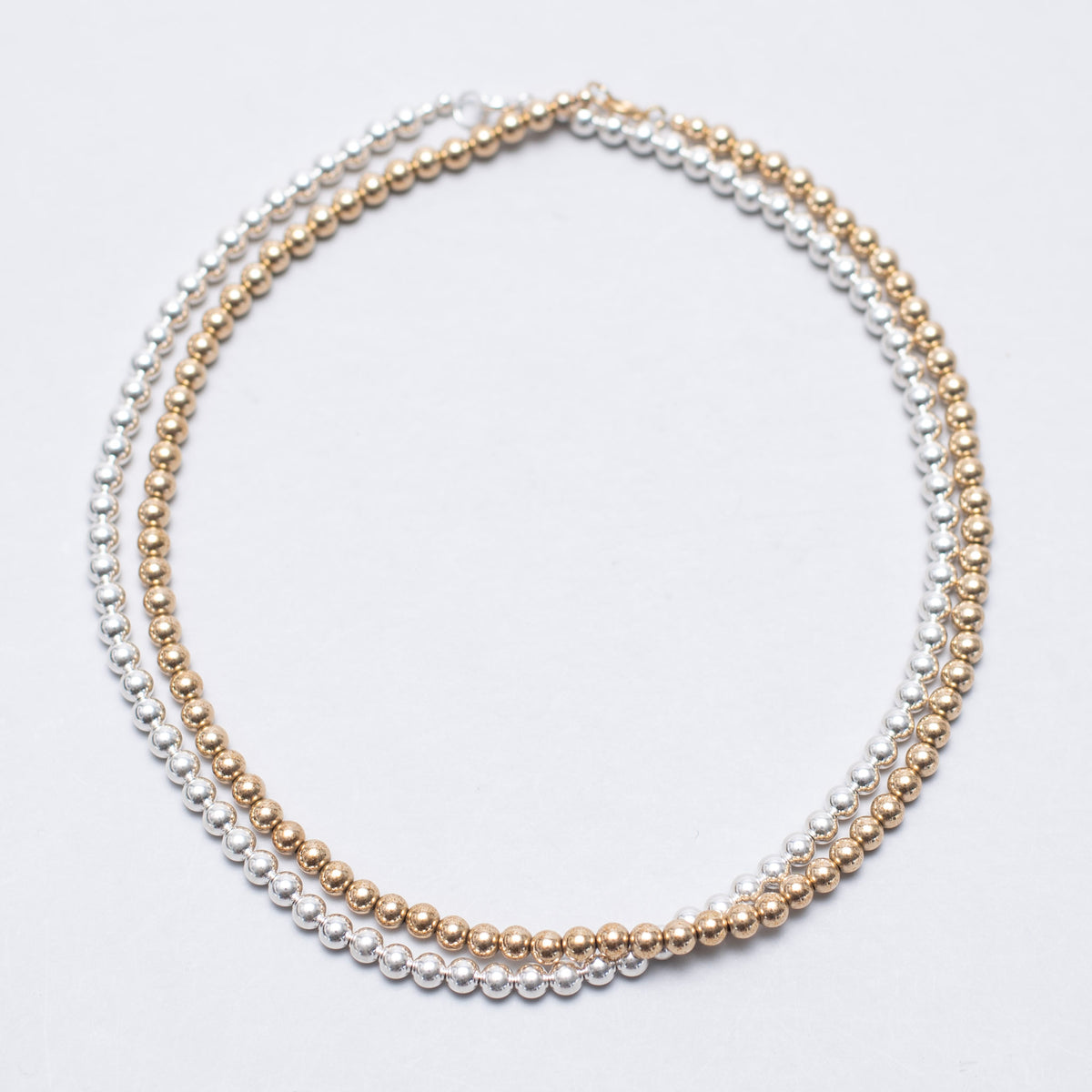 Sterling Silver and 14k Gold Filled Beaded Lux Necklaces