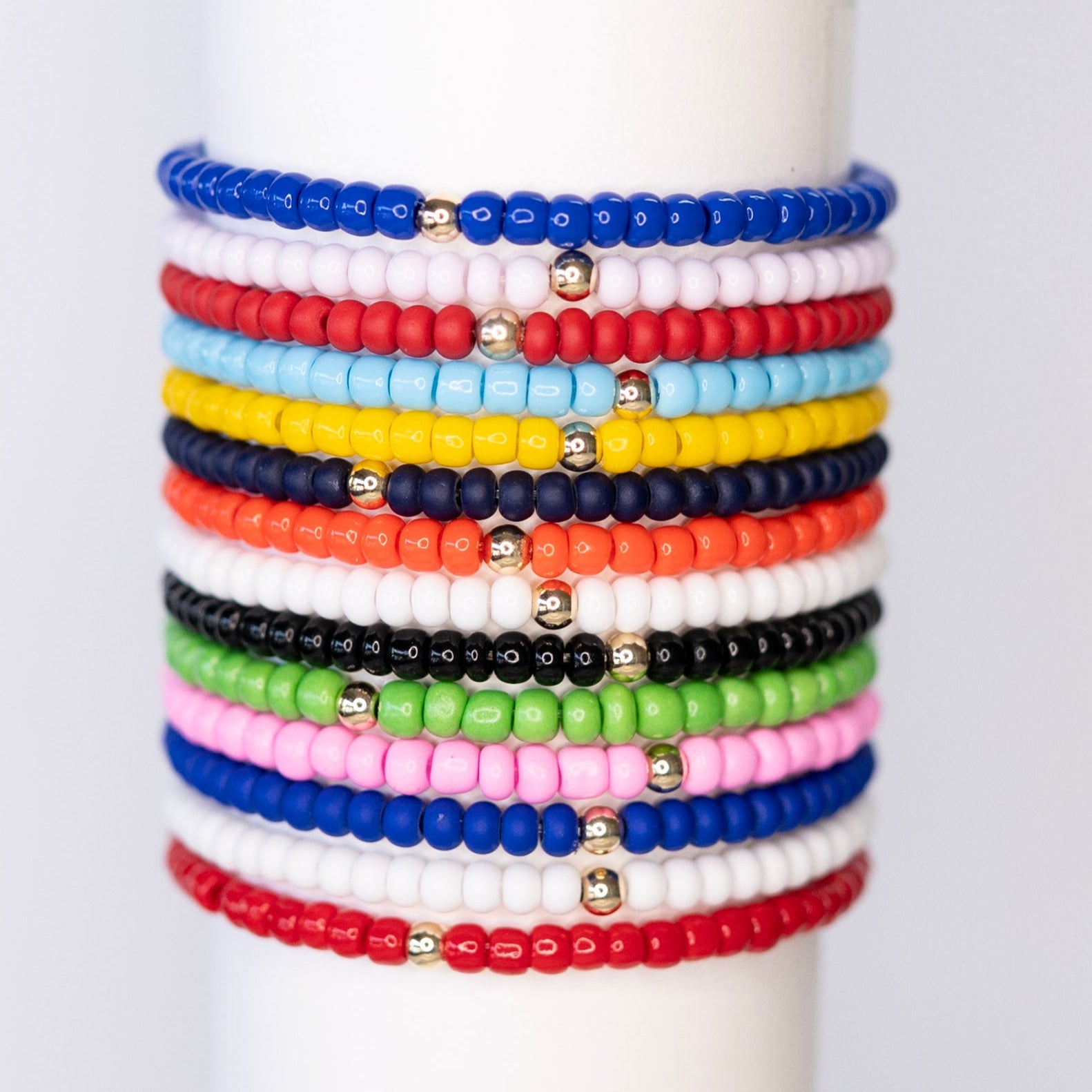 Summer 6-Stacker Seed Bead Bracelet Set