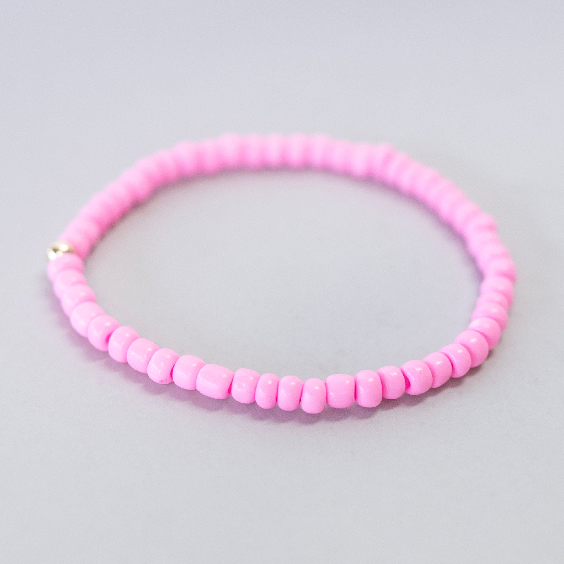 Summer Stacker Seed Bead Bracelet Pink & Red