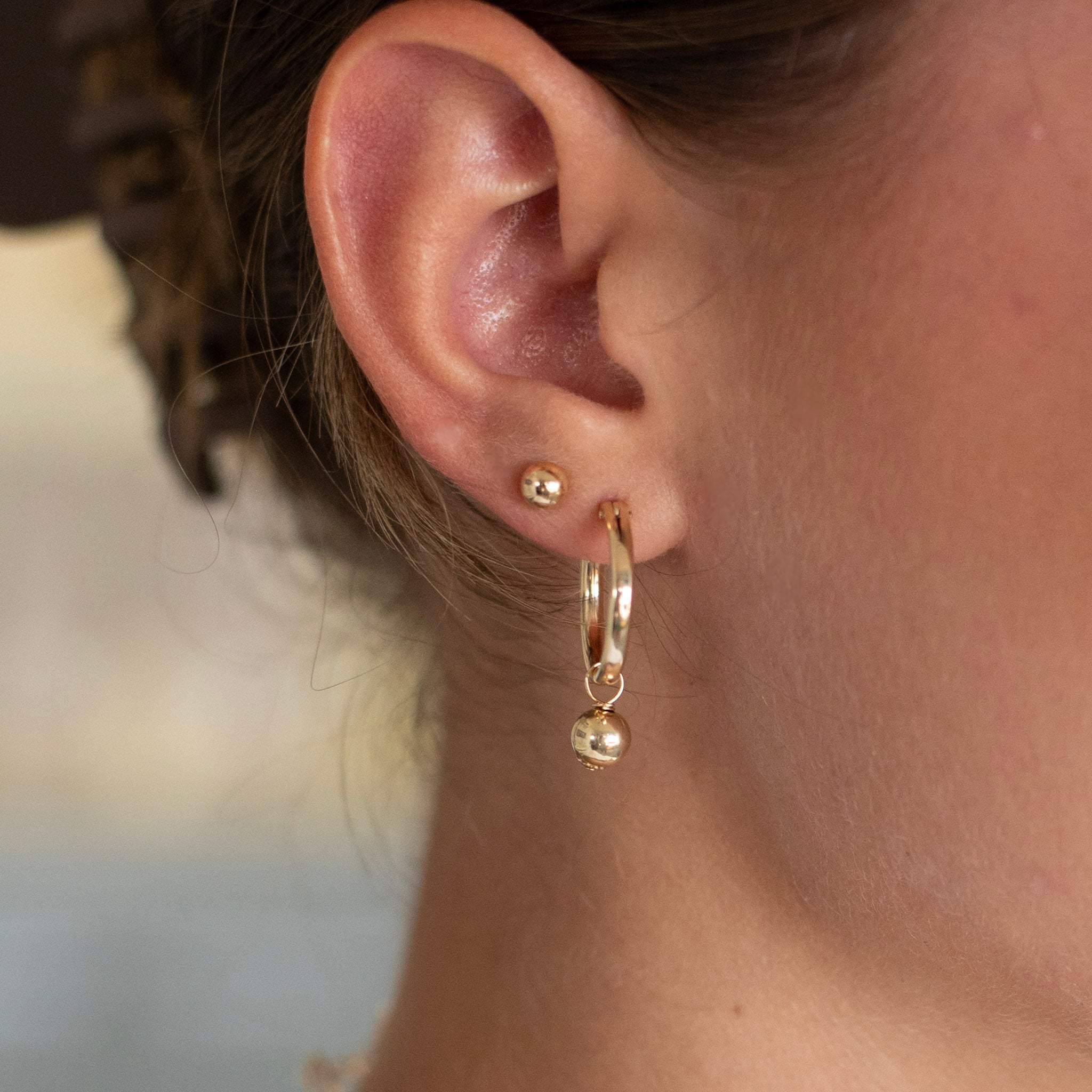 Tube Hoops & Beaded Lux Drops - Jewel Ya