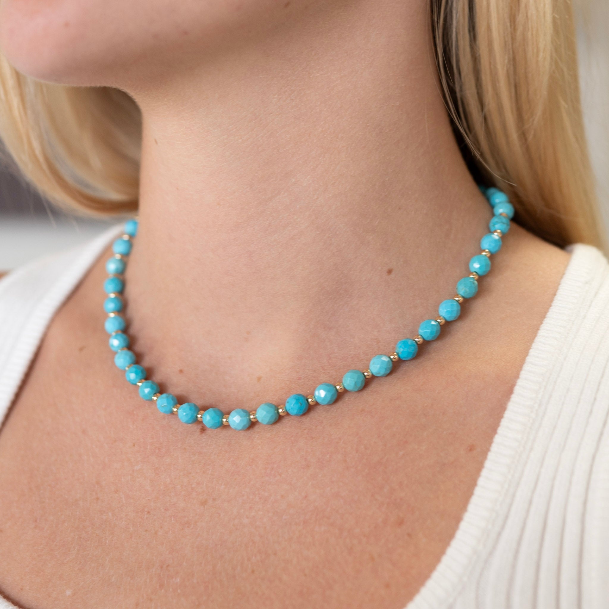 Turquoise & Beaded Lux Necklace