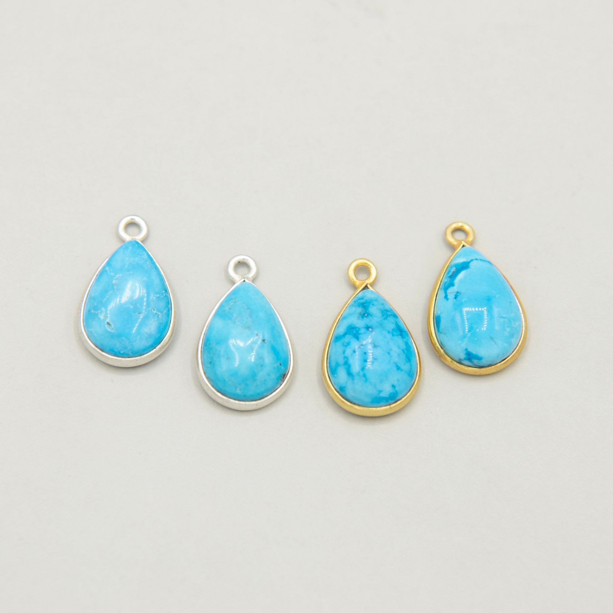 Turquoise Teardrop Hoop Drops - Jewel Ya