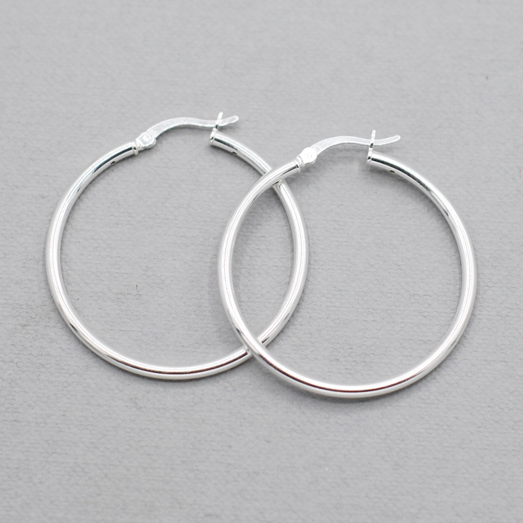 Extra Large Sterling Silver Tube Hoops - Jewel Ya