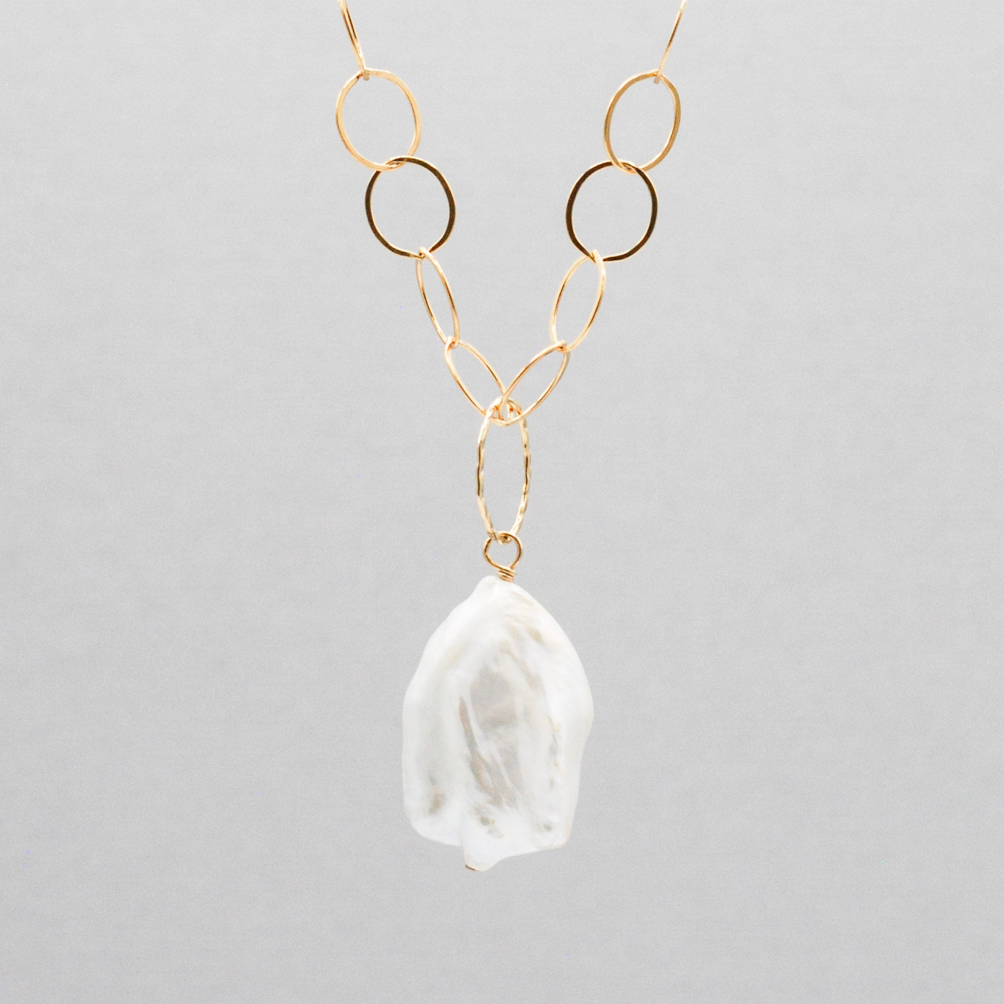 Biwa Freshwater Pearl & 14k Gold Filled Necklace - Jewel Ya