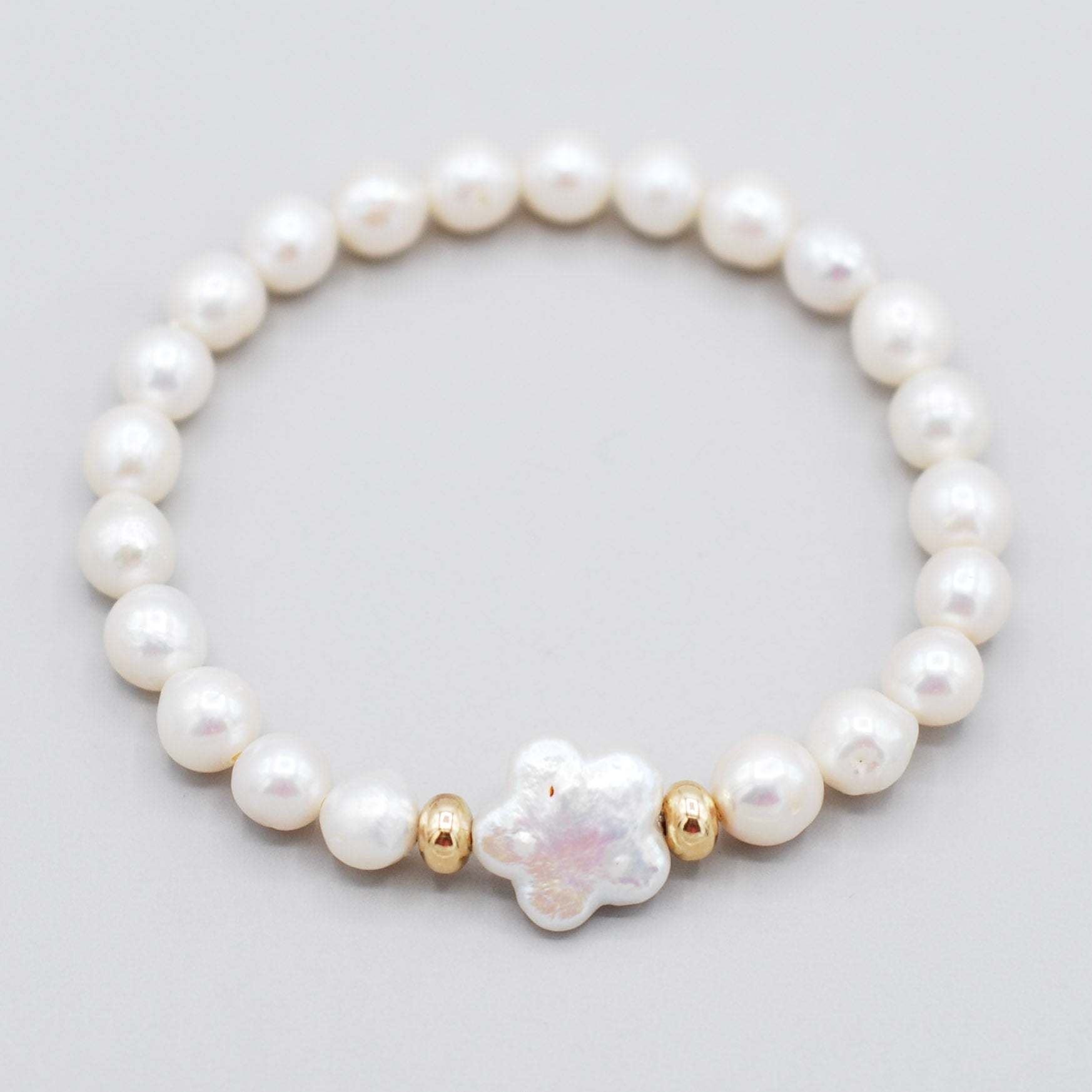 Freshwater Pearl Flower Bracelet