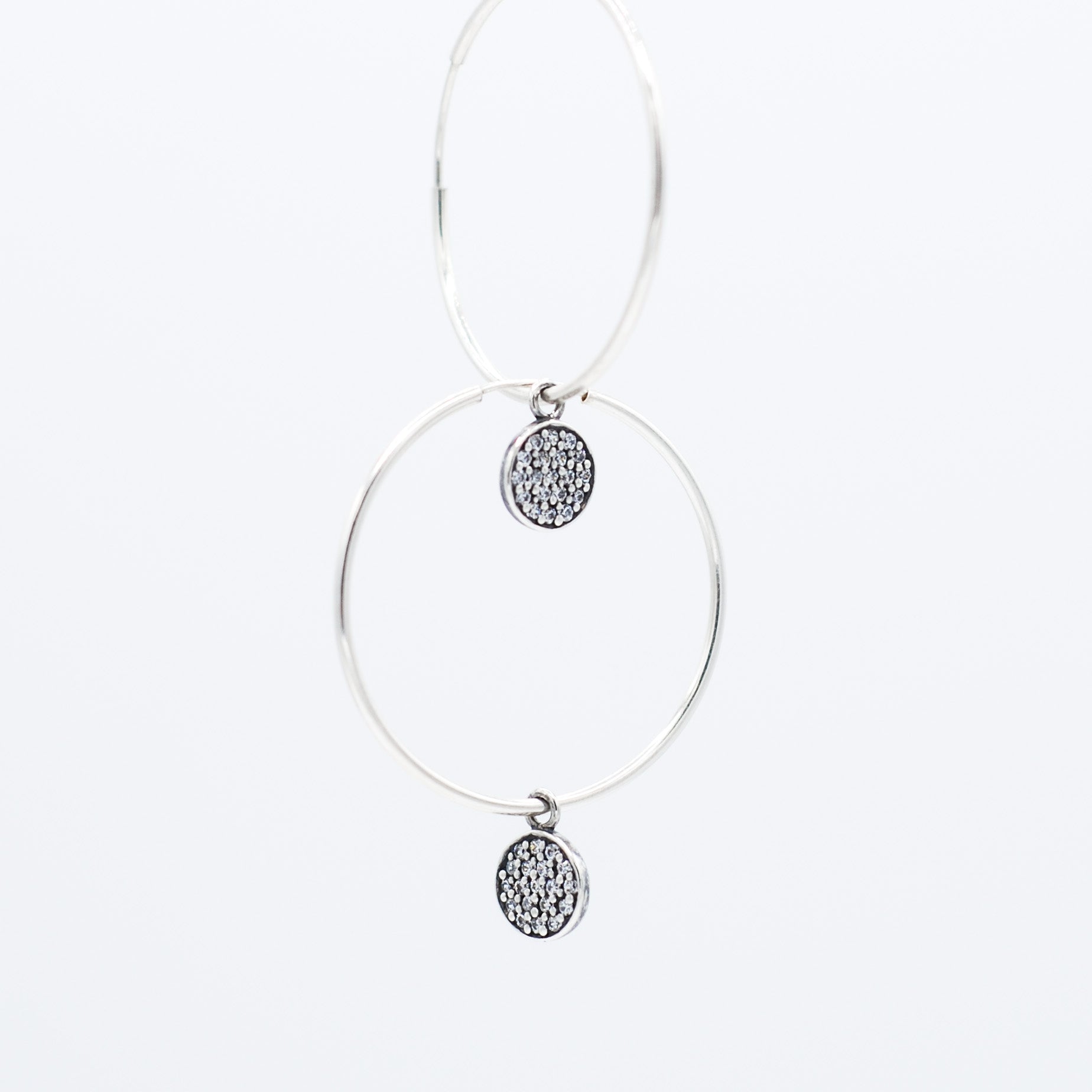 Cubic Zirconia Hoop Drops