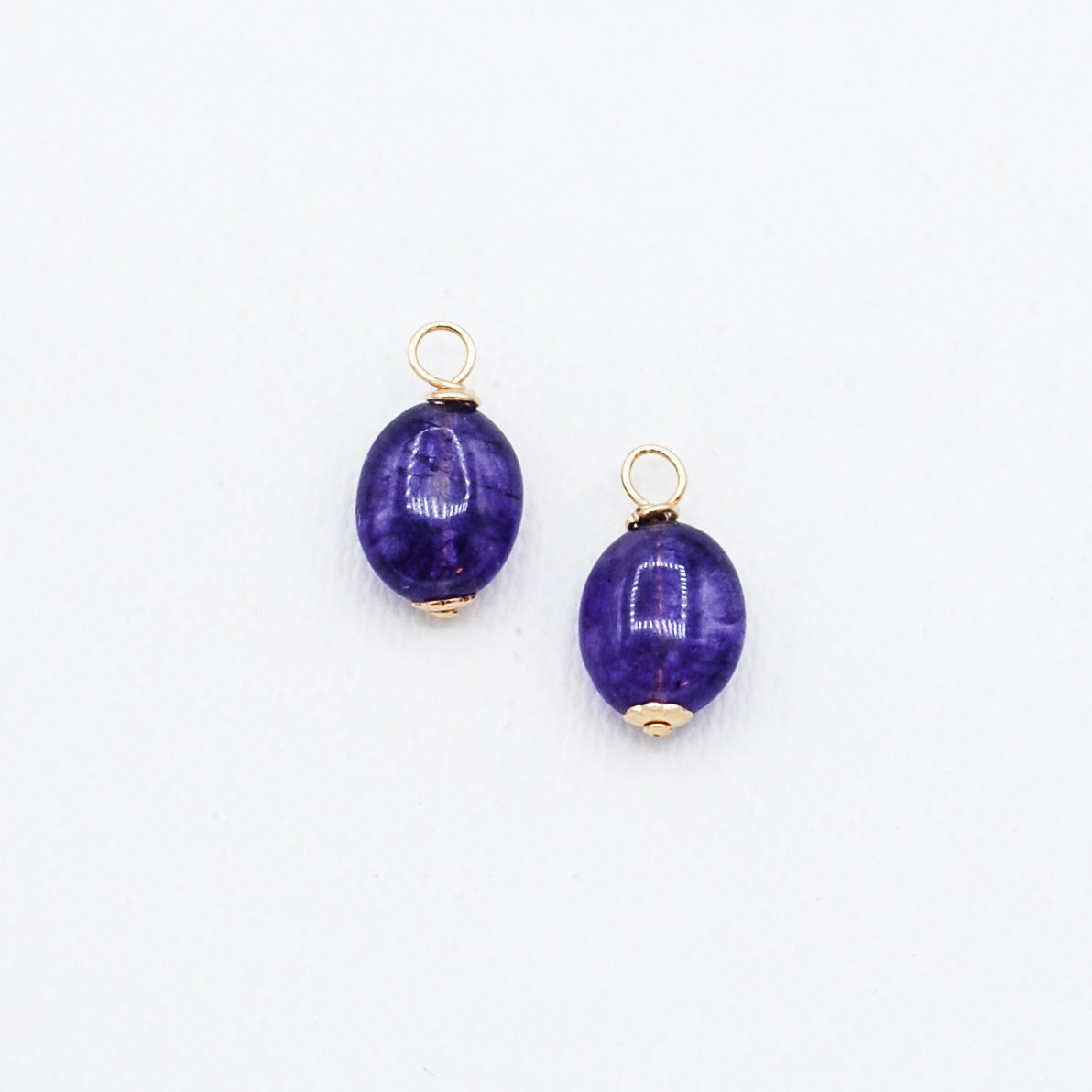 Amethyst Hoop Drops - Jewel Ya