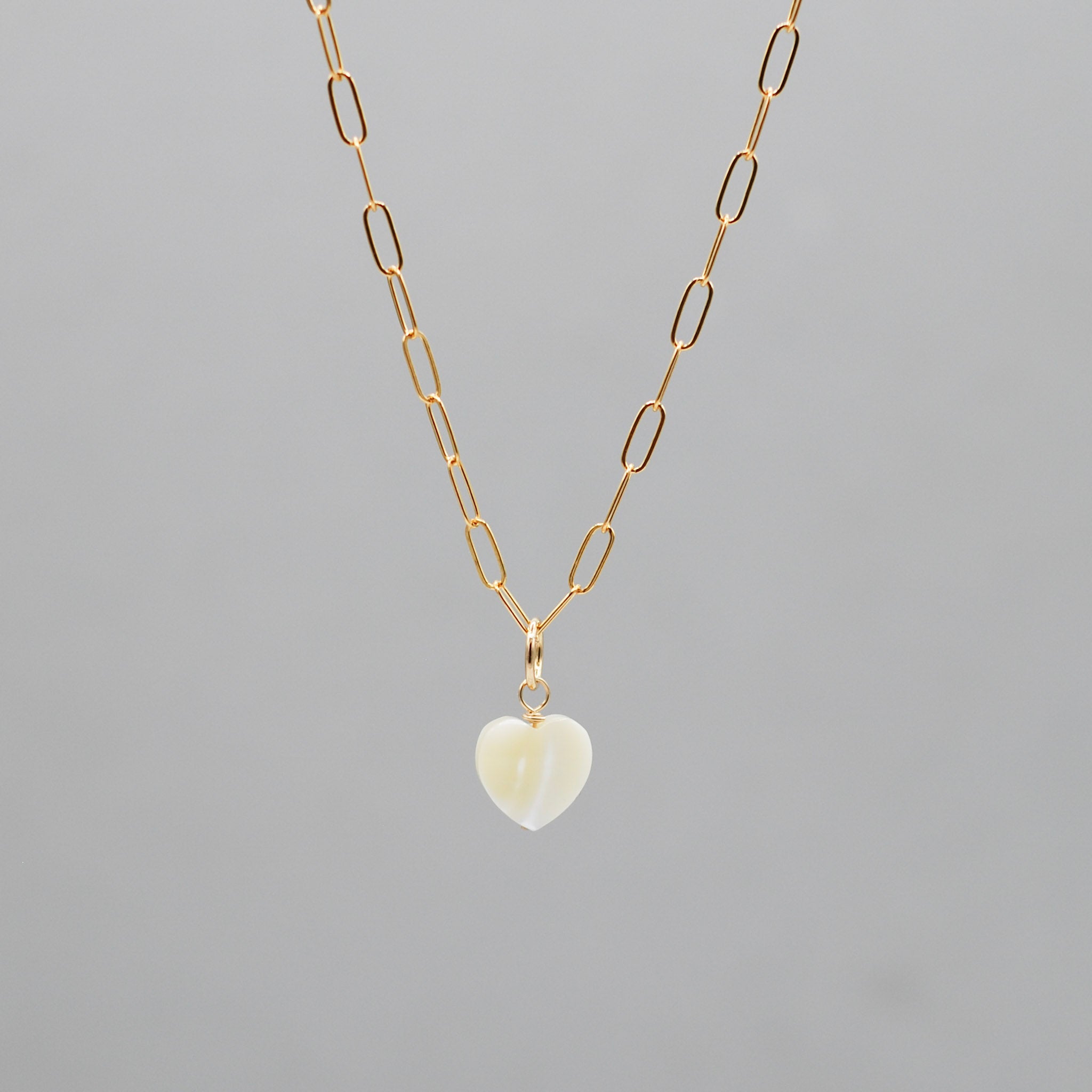 Mother of Pearl Heart Charm