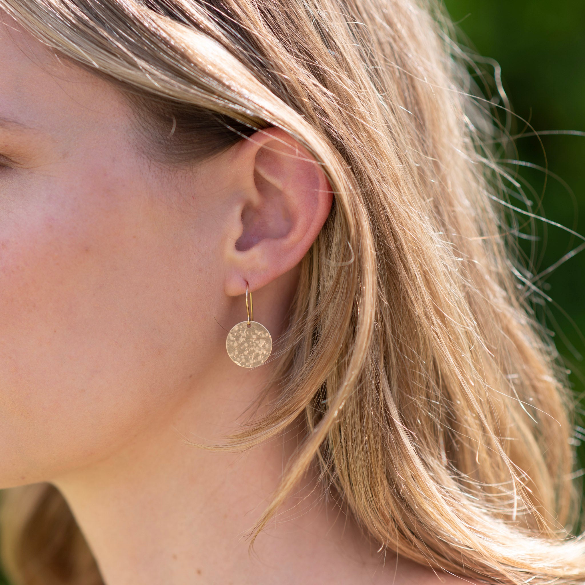 14k Gold Filled Disc Earrings - Jewel Ya