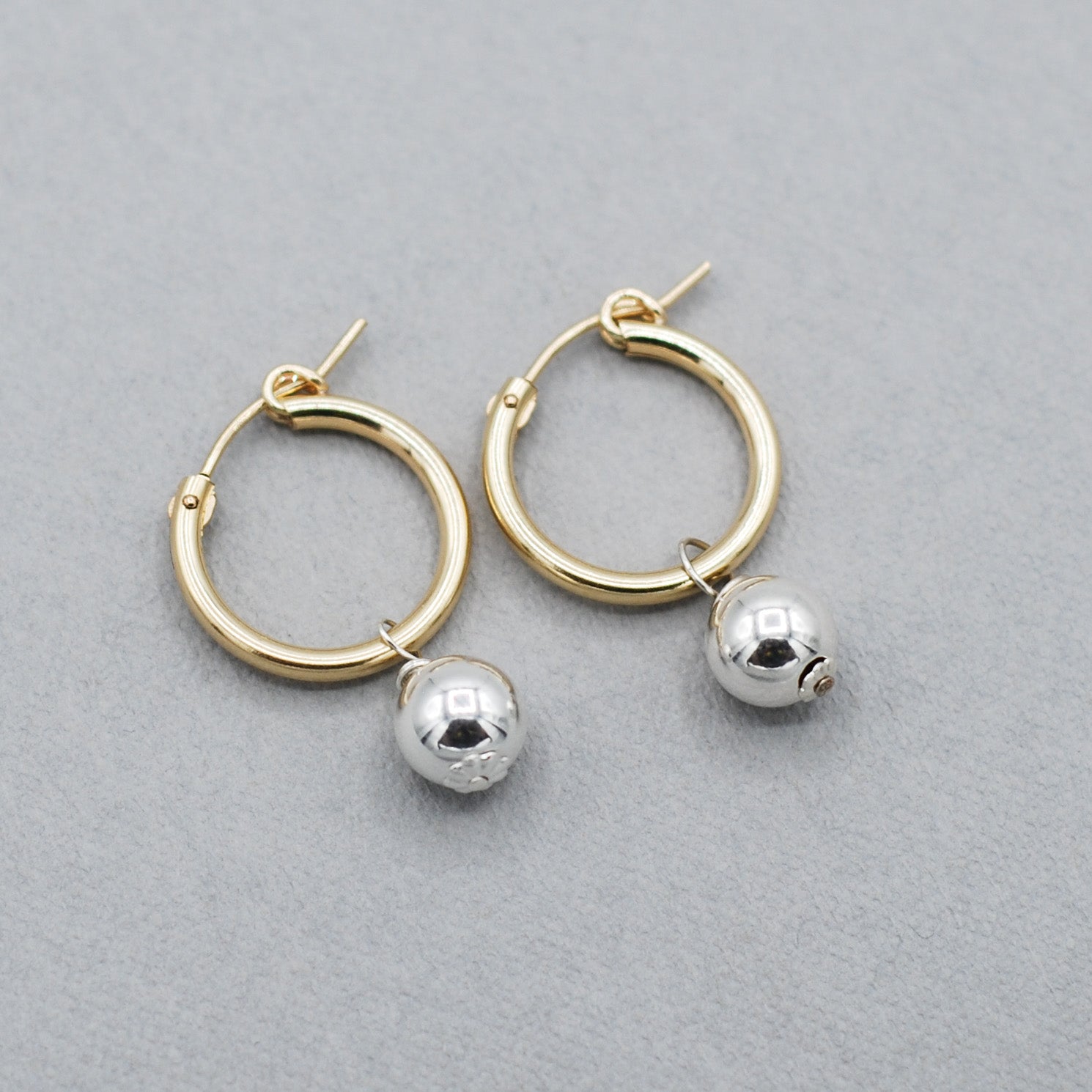 Tube Hoops & Sterling Silver Drops