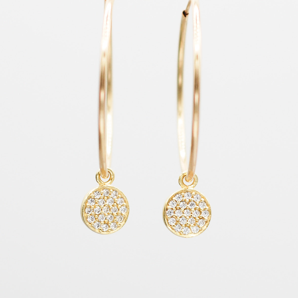 Cubic Zirconia Hoop Drops - Jewel Ya
