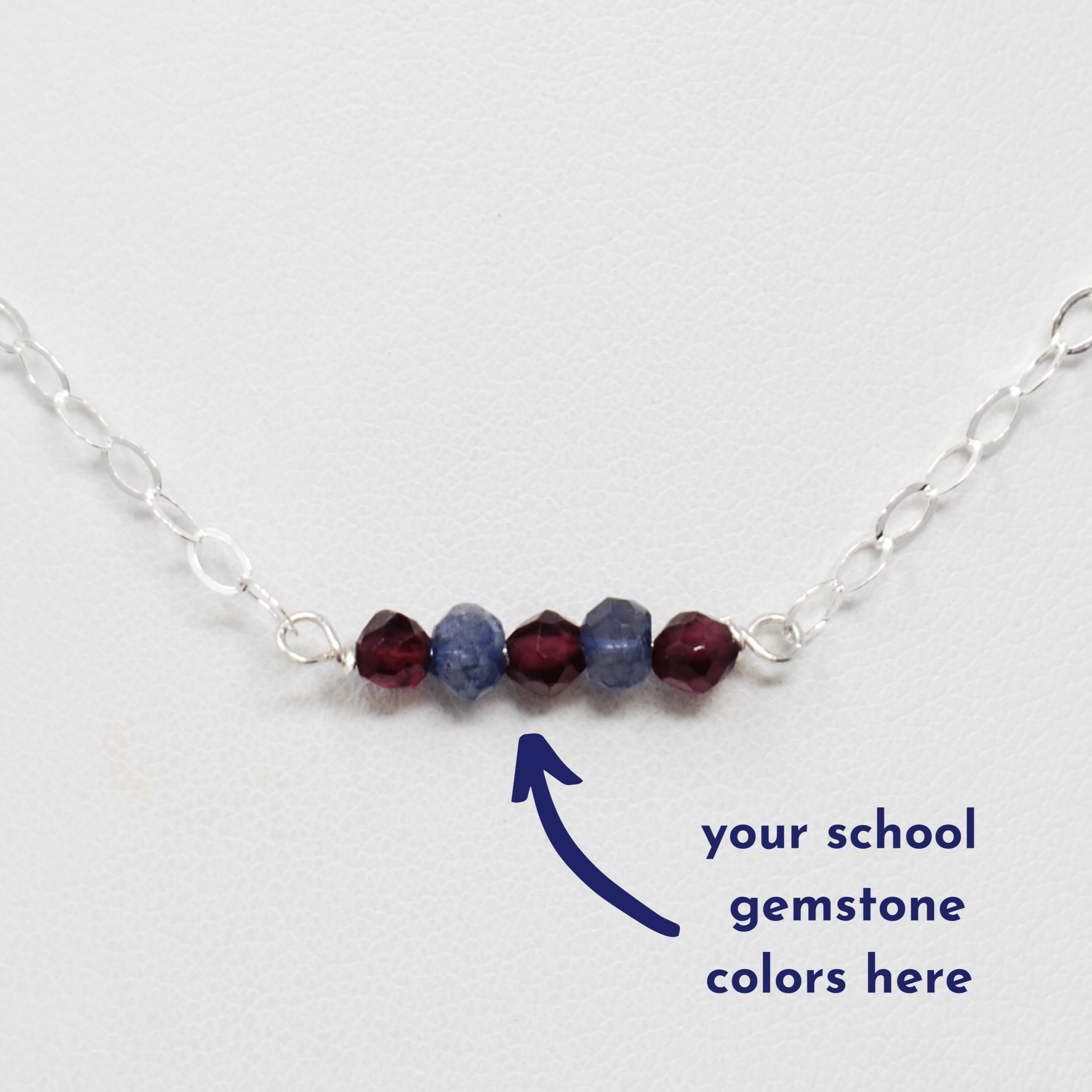 Sterling Silver "College Colors" Necklace