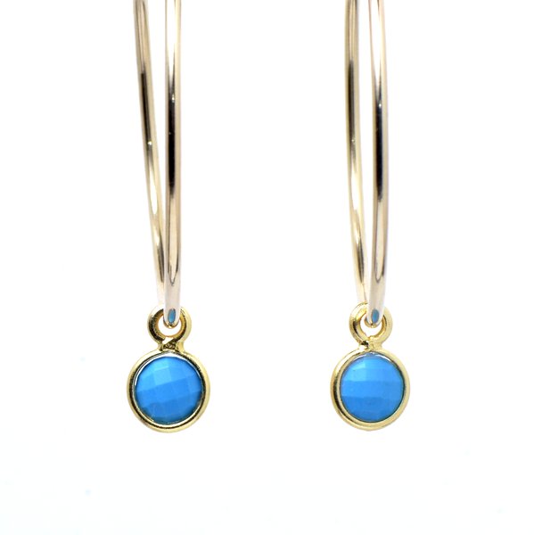 Turquoise Hoop Drops