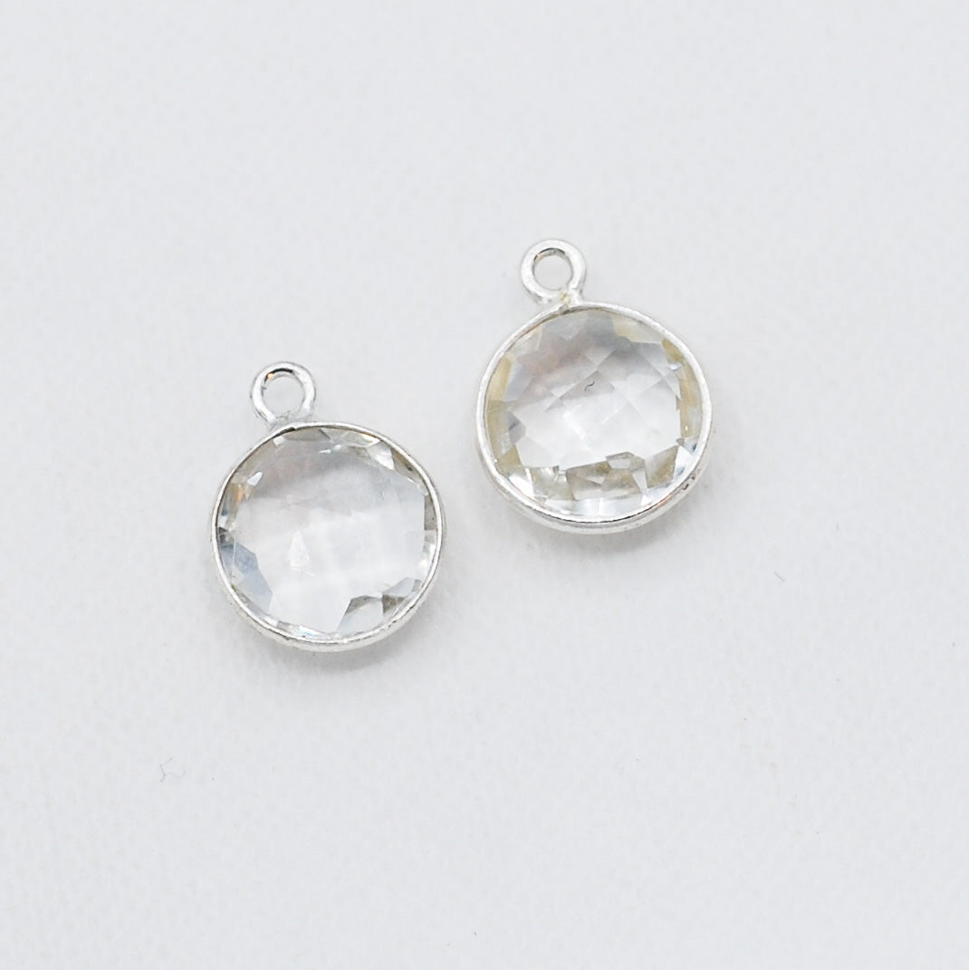 Crystal Quartz Hoop Drops - Jewel Ya