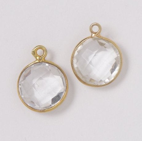 Crystal Quartz Hoop Drops