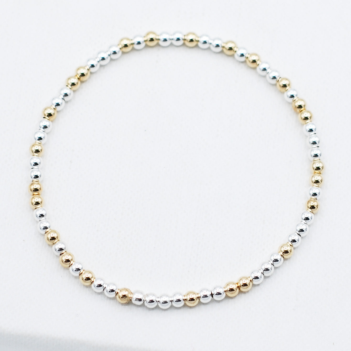 3mm Sterling Silver & 14k Gold Filled Bracelet - Jewel Ya