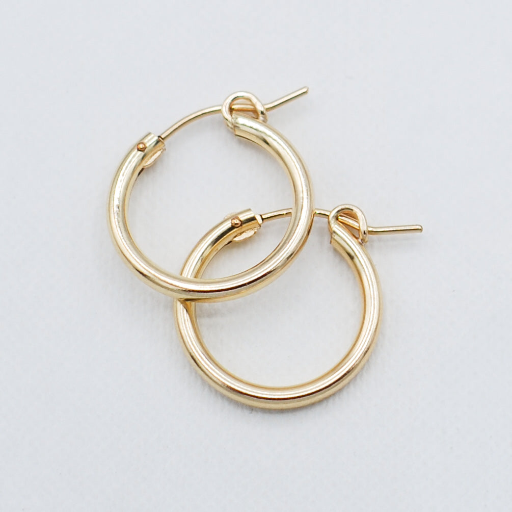 Medium 14k Gold Filled Tube Hoops - Jewel Ya