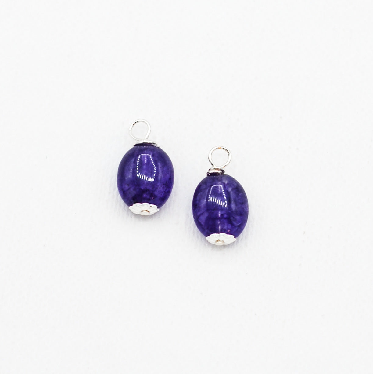 Amethyst Hoop Drops - Jewel Ya