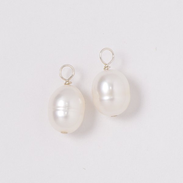 Freshwater Pearl Hoop Drops