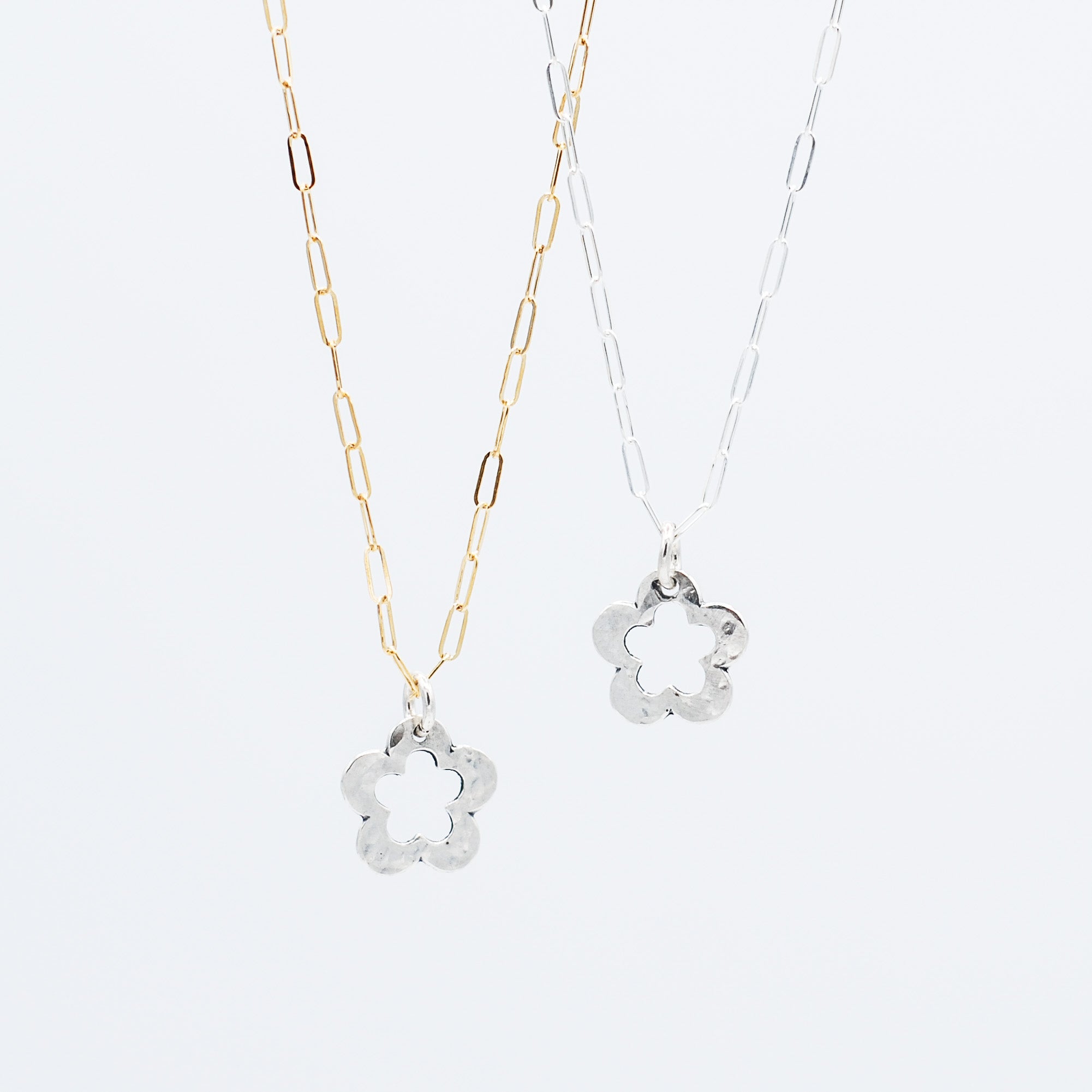 Sterling Silver Flower Necklace - Jewel Ya