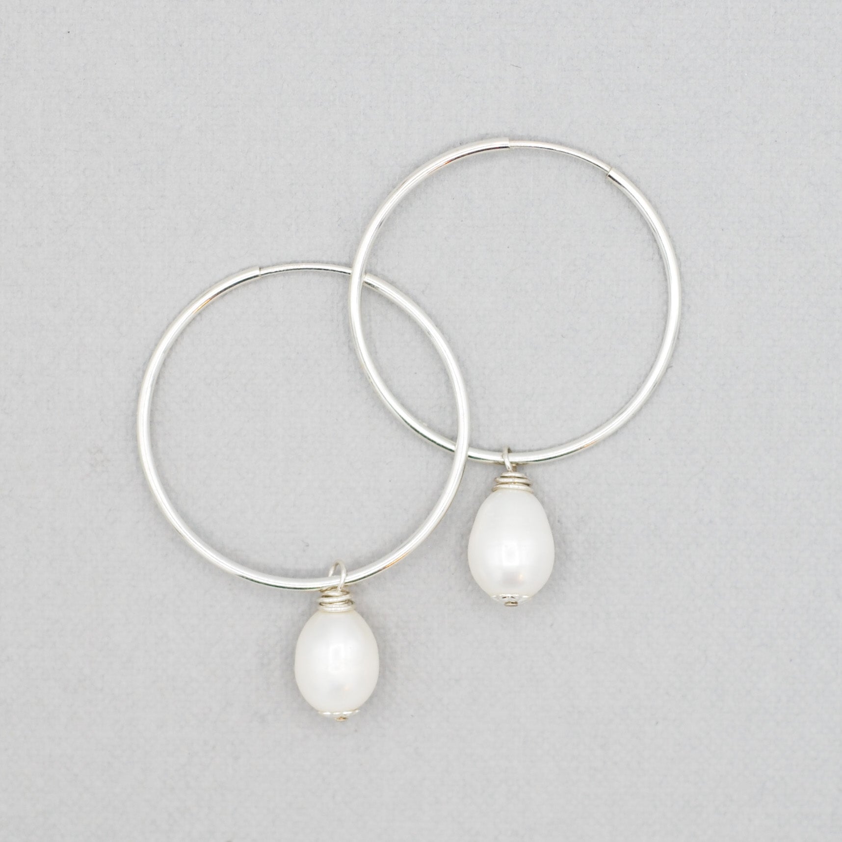 Freshwater Pearl Hoop Drops - Jewel Ya