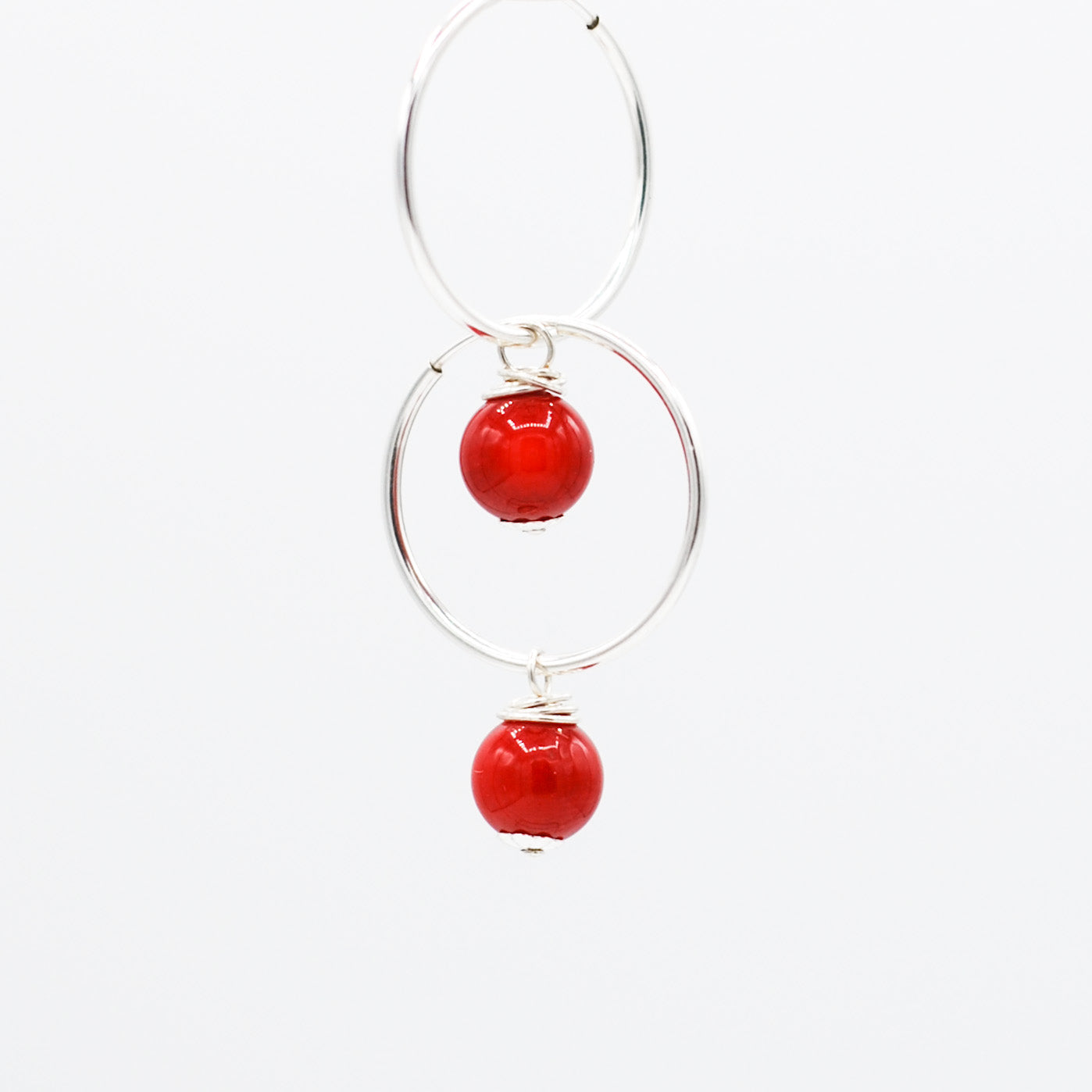 Bamboo Coral Hoop Drops