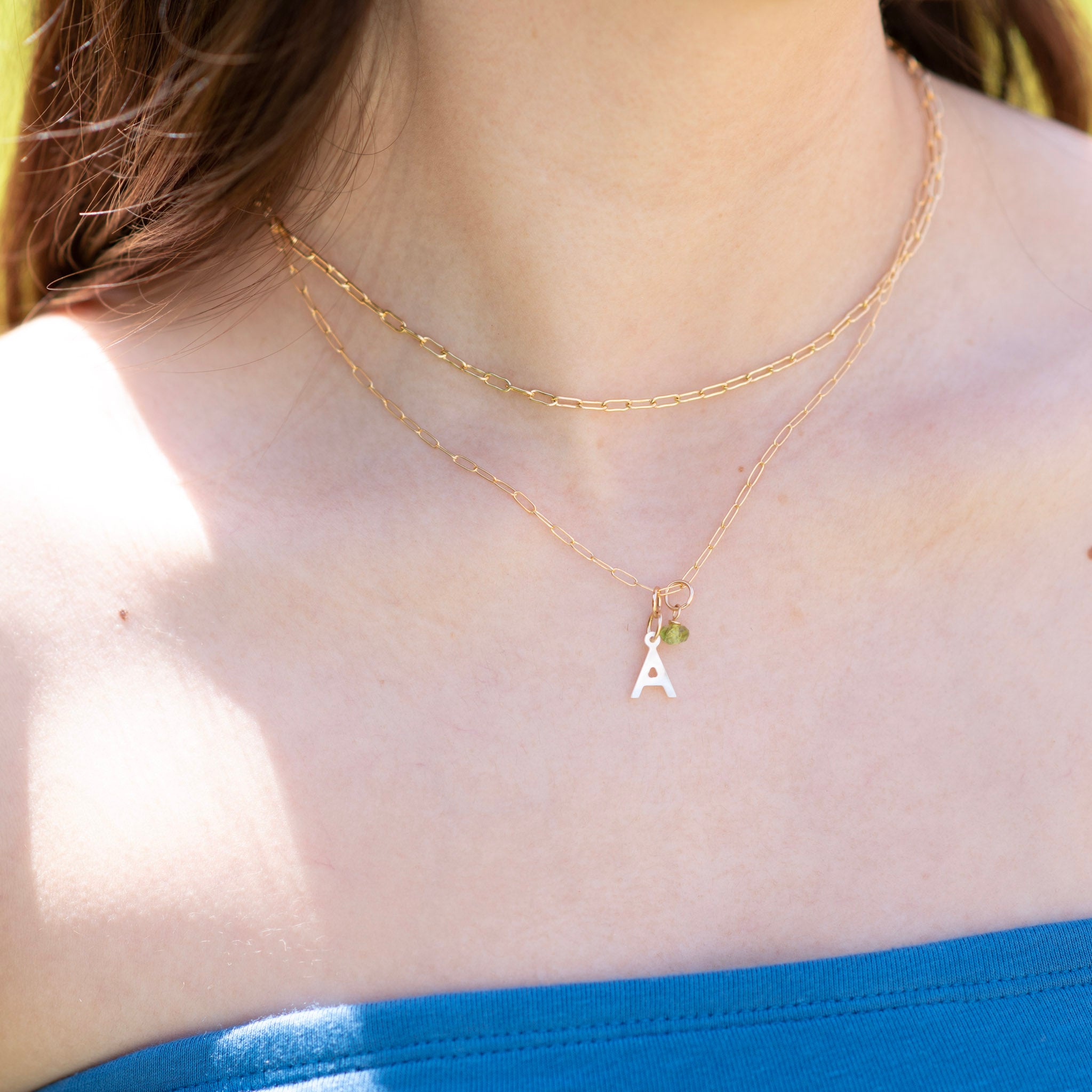 Custom Initial Birthstone Necklace - Jewel Ya