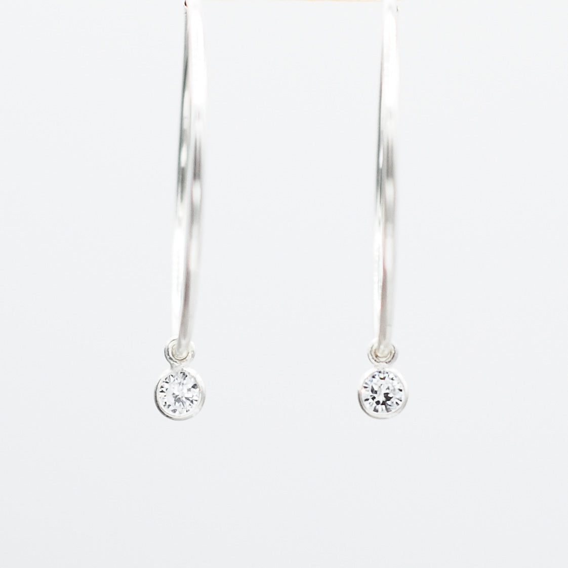 Cubic Zirconia Hoop Drops