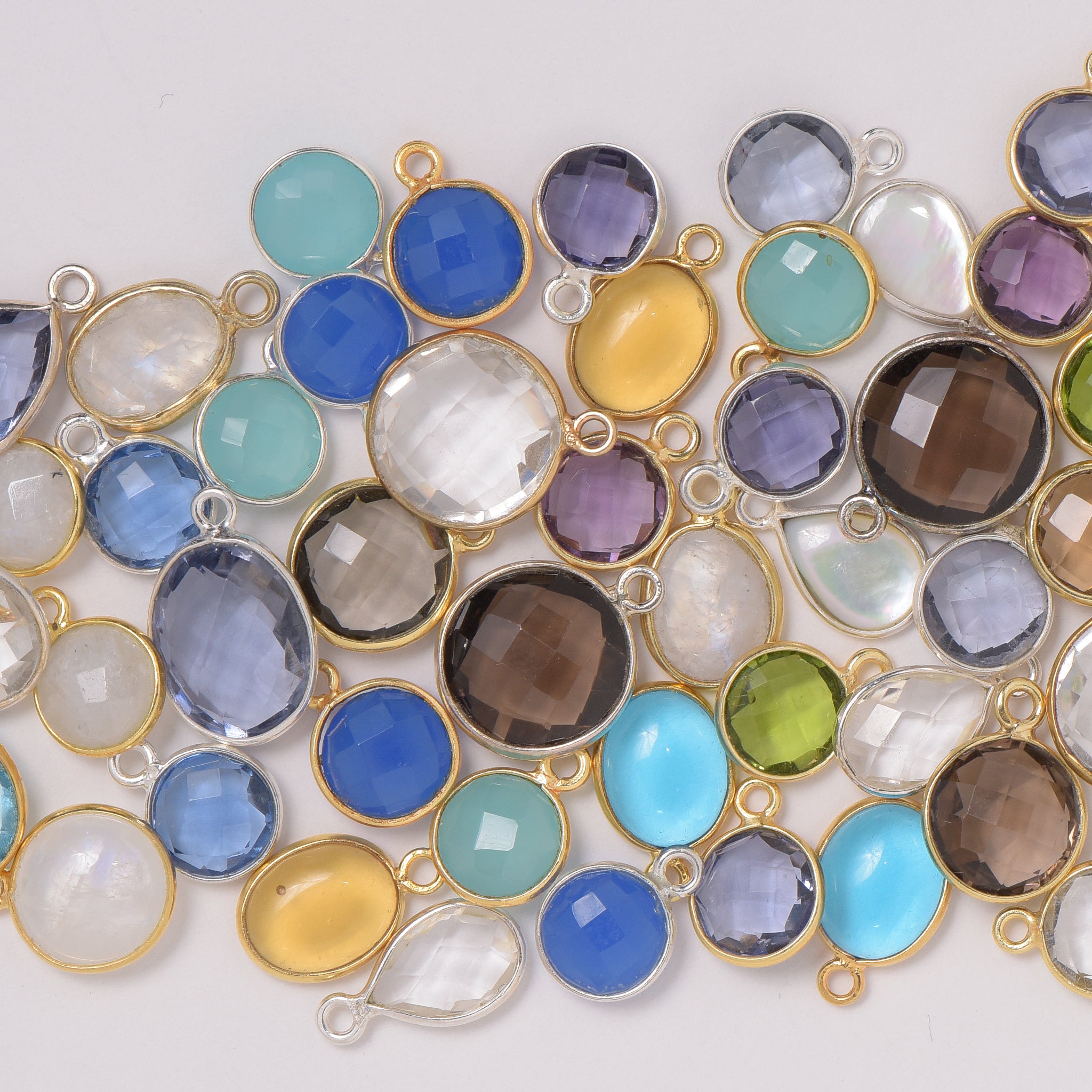 Crystal Quartz Hoop Drops - Jewel Ya