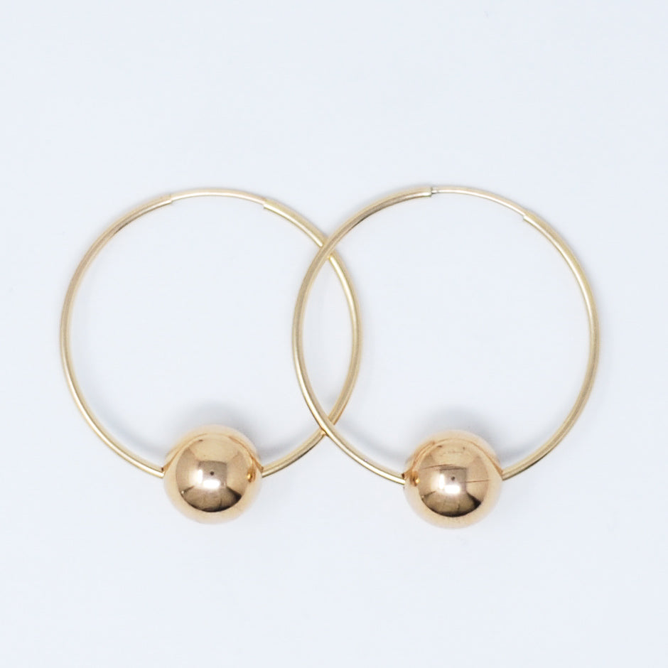 Hoops & 14k Gold Filled Ball Drops - Jewel Ya