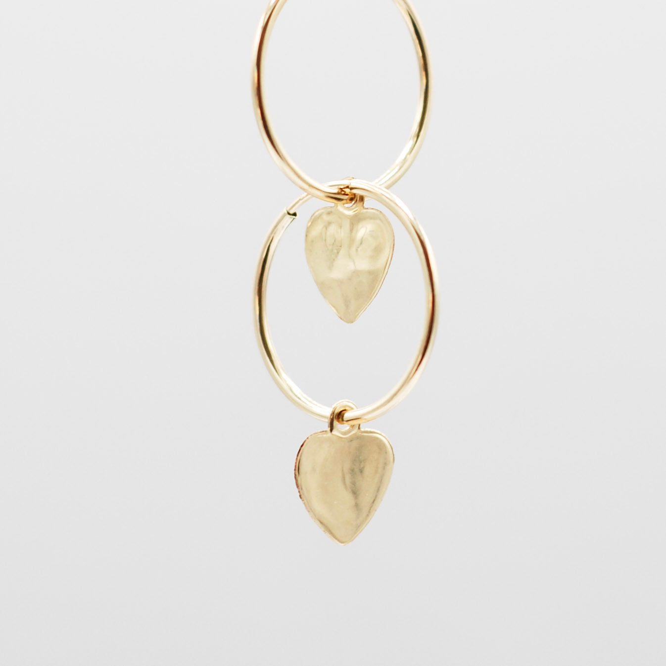 Hoops & 14k Gold Filled Heart Drops - Jewel Ya