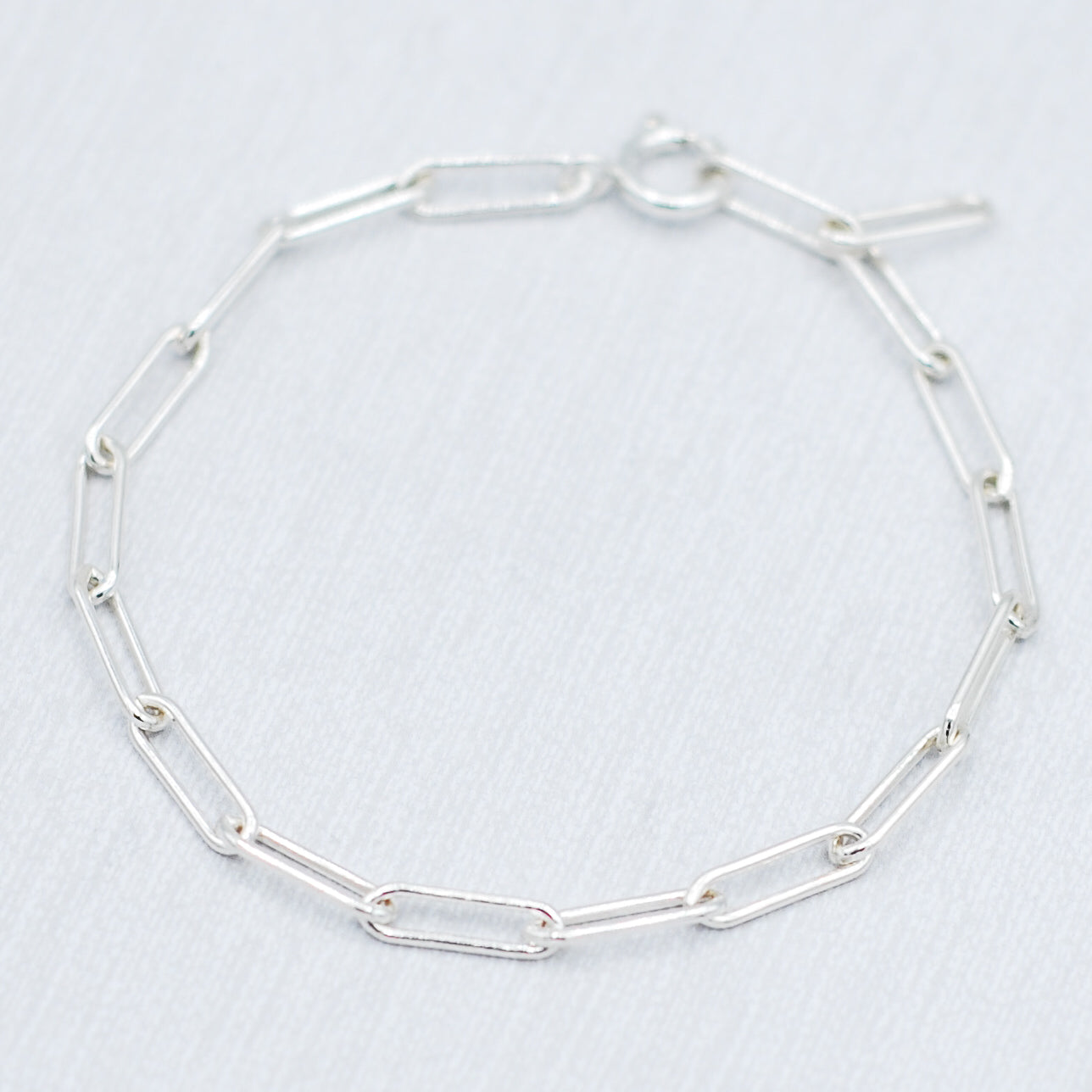 Sterling Silver Paper Clip Chain Bracelet