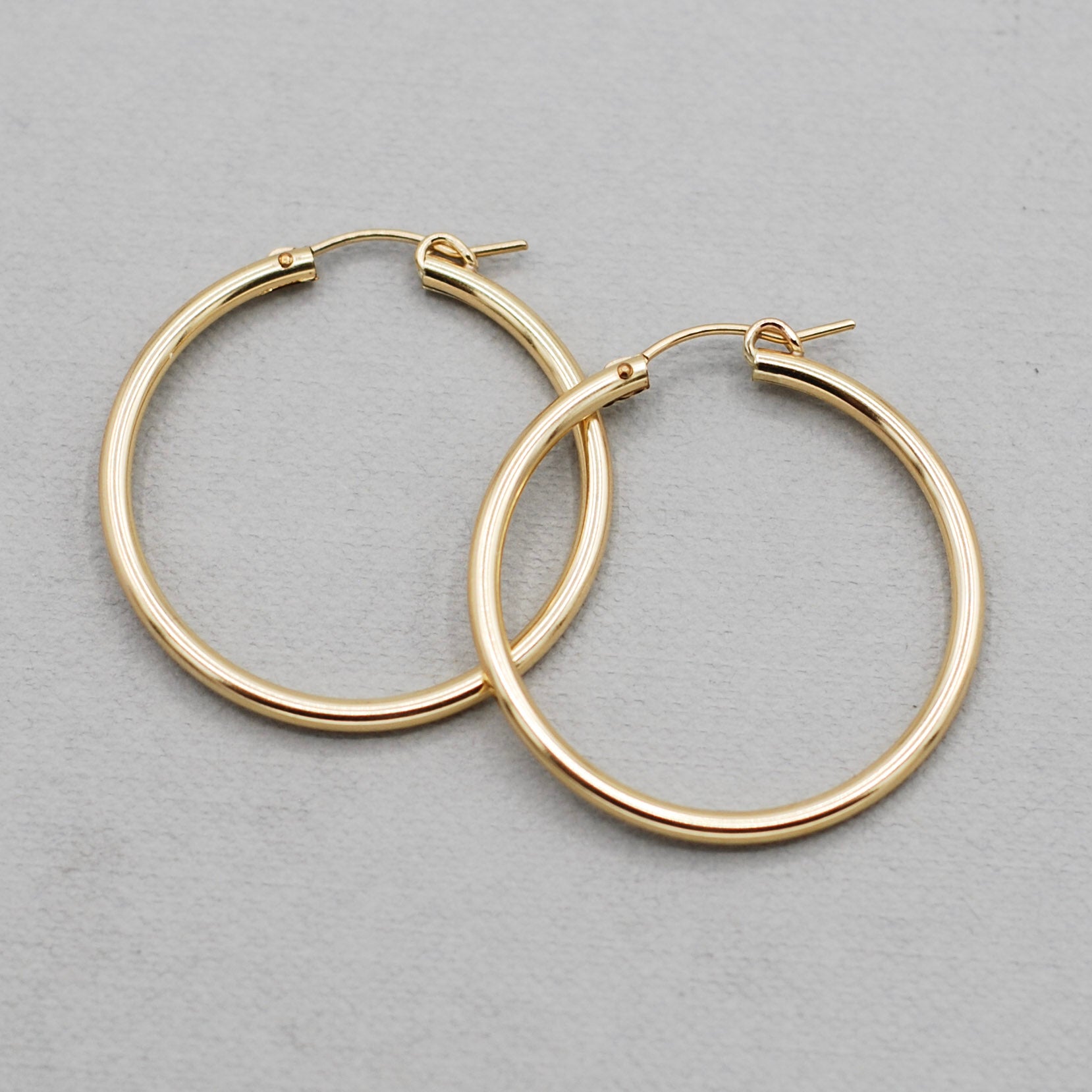 Extra Large 14k Gold Filled Tube Hoops - Jewel Ya