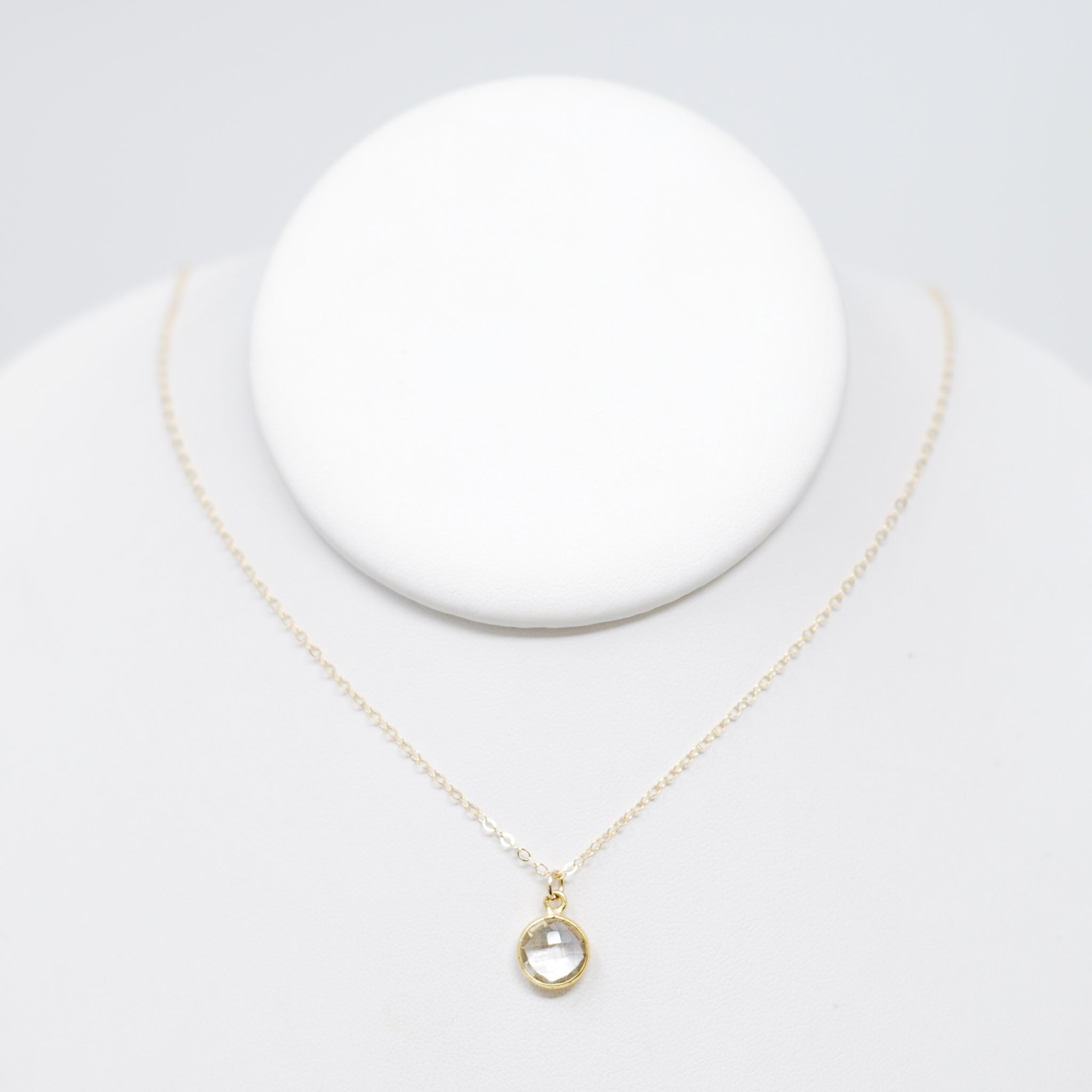 Crystal Quartz & Goldfill Necklace - Jewel Ya