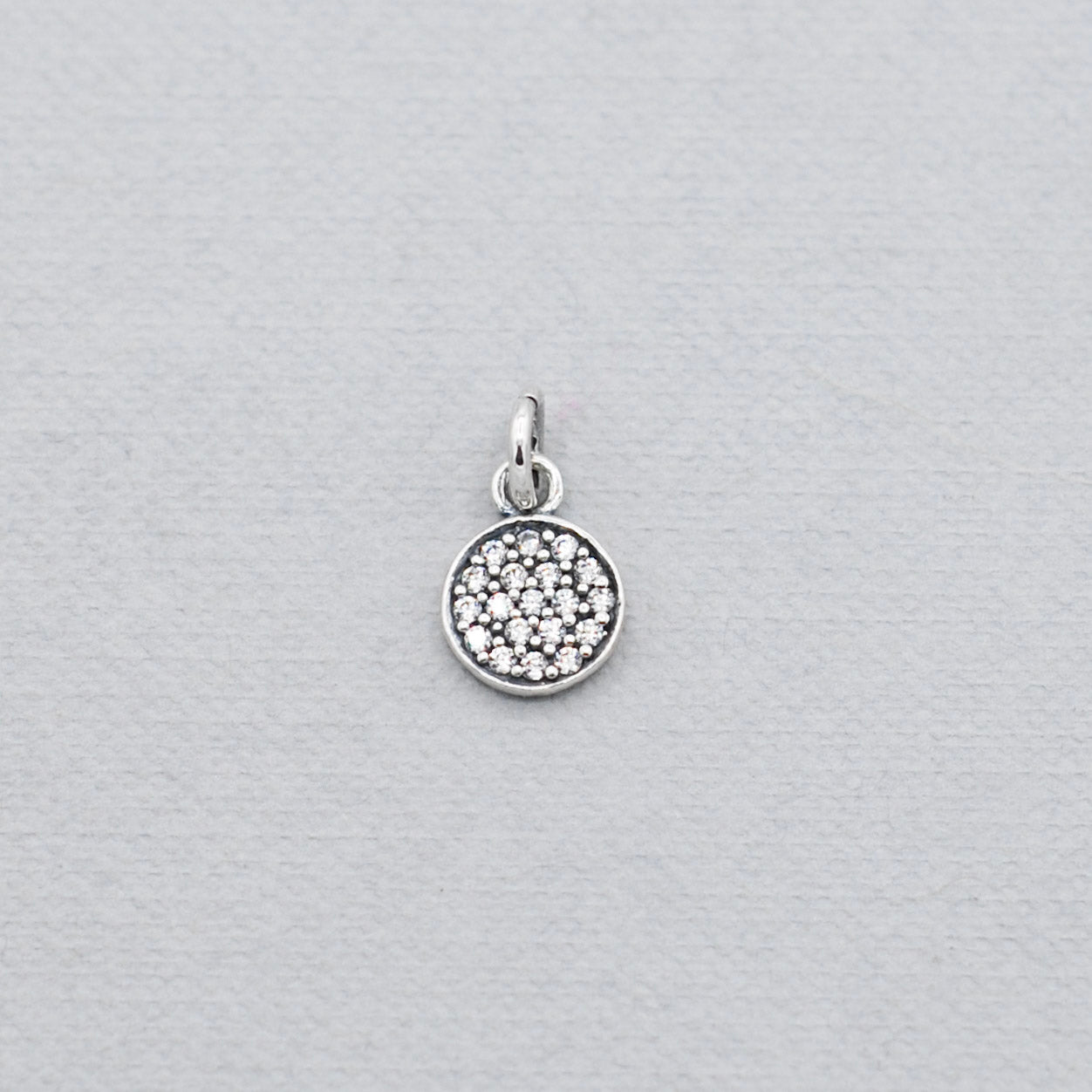 Cubic Zirconia Oxidized Silver Charm - Jewel Ya