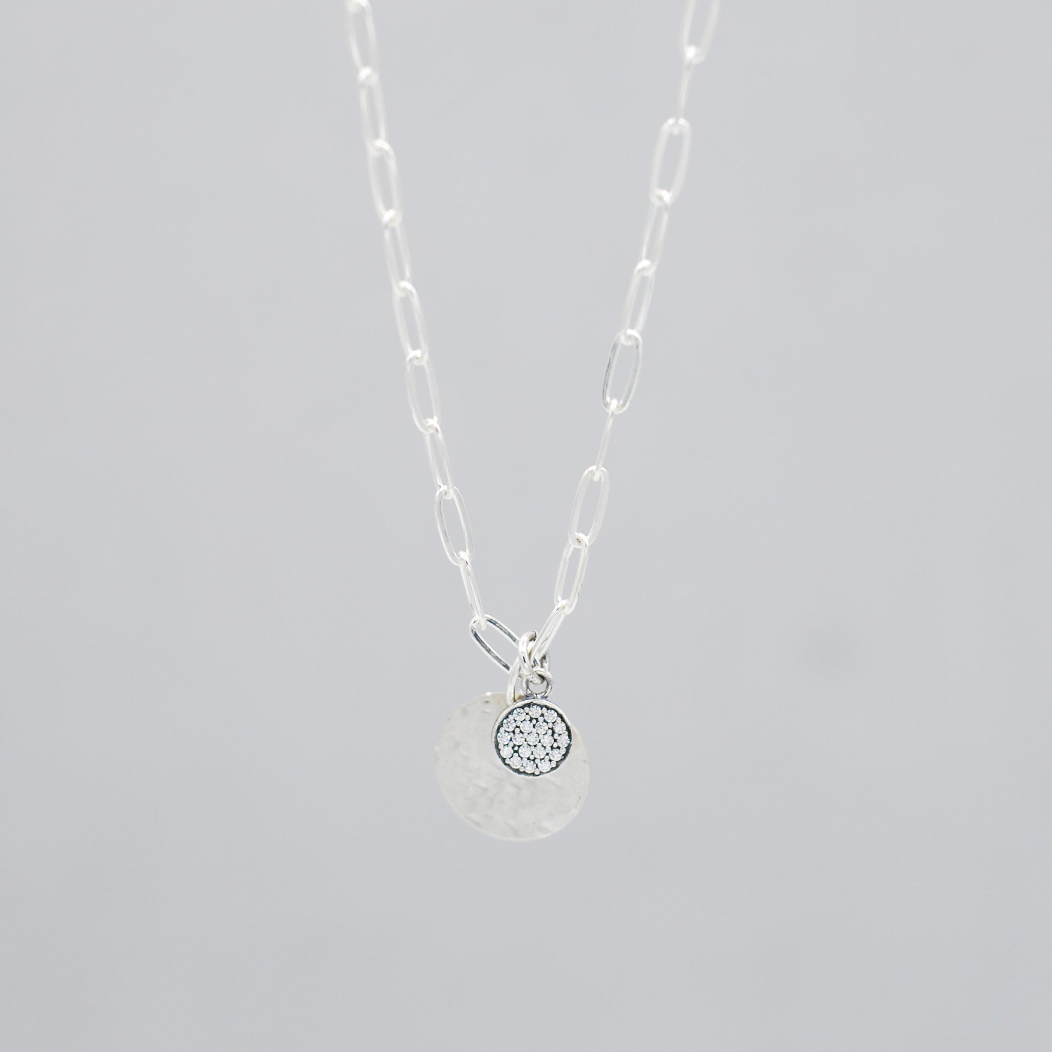 Cubic Zirconia Oxidized Silver Charm - Jewel Ya