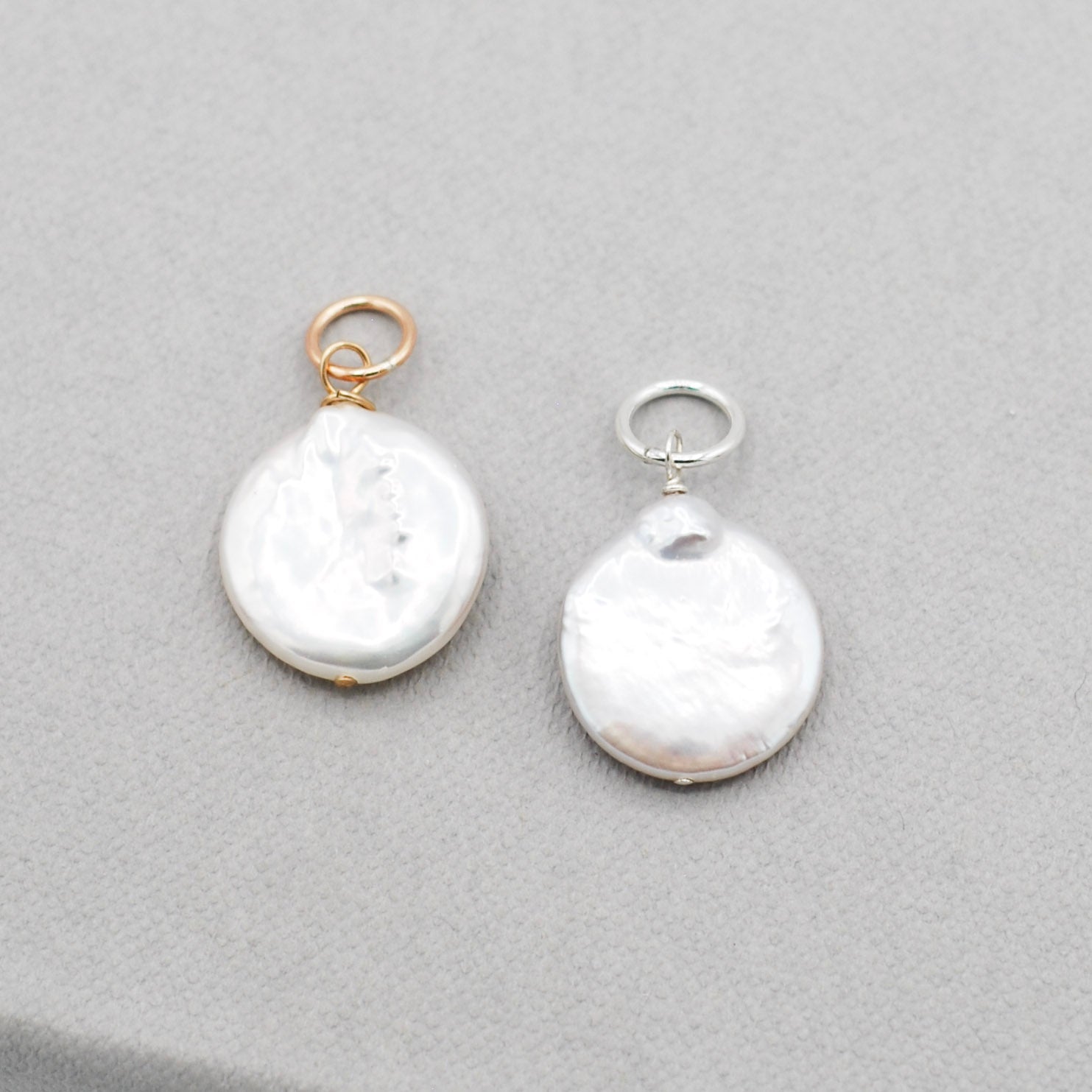 Freshwater Pearl Coin Charm - Jewel Ya