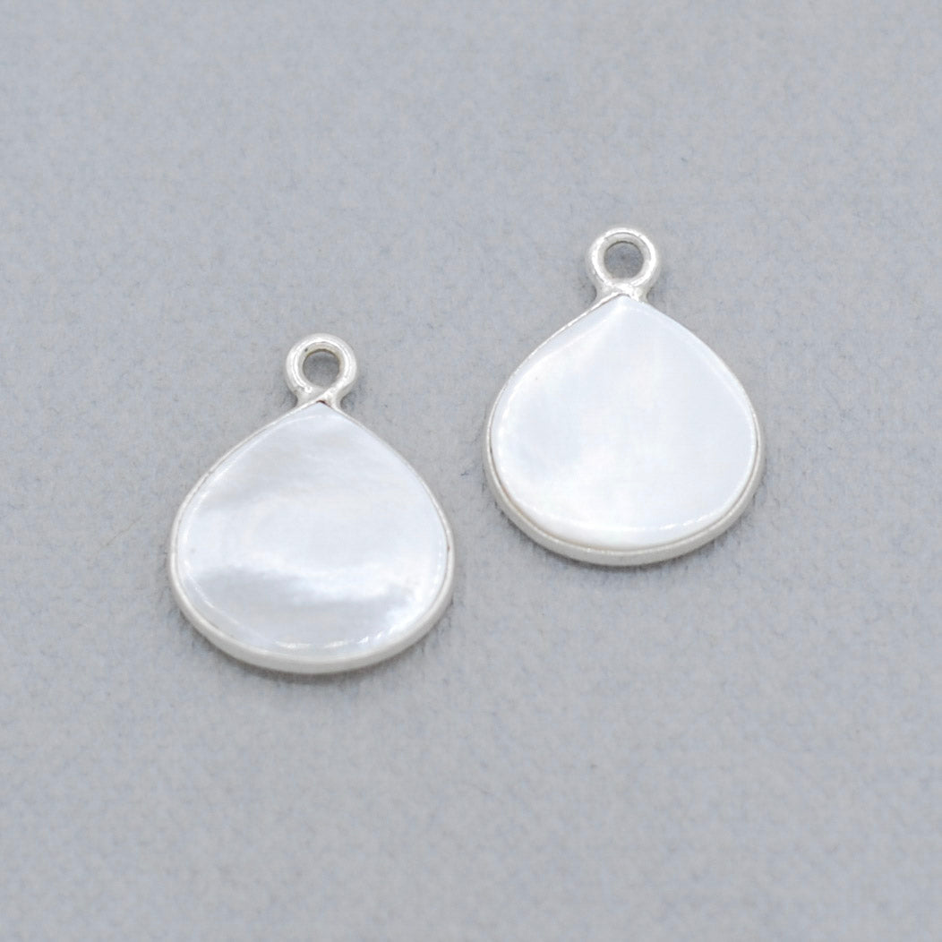 Mother of Pearl Teardrop Hoop Drops - Jewel Ya
