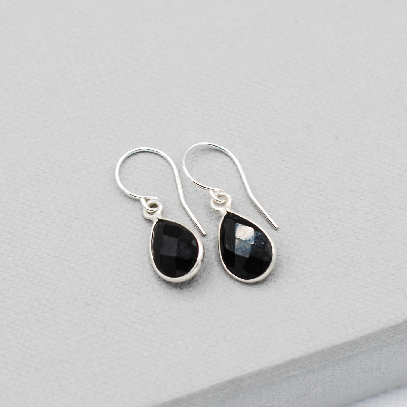 Black Onyx Teardrop Earrings - Jewel Ya