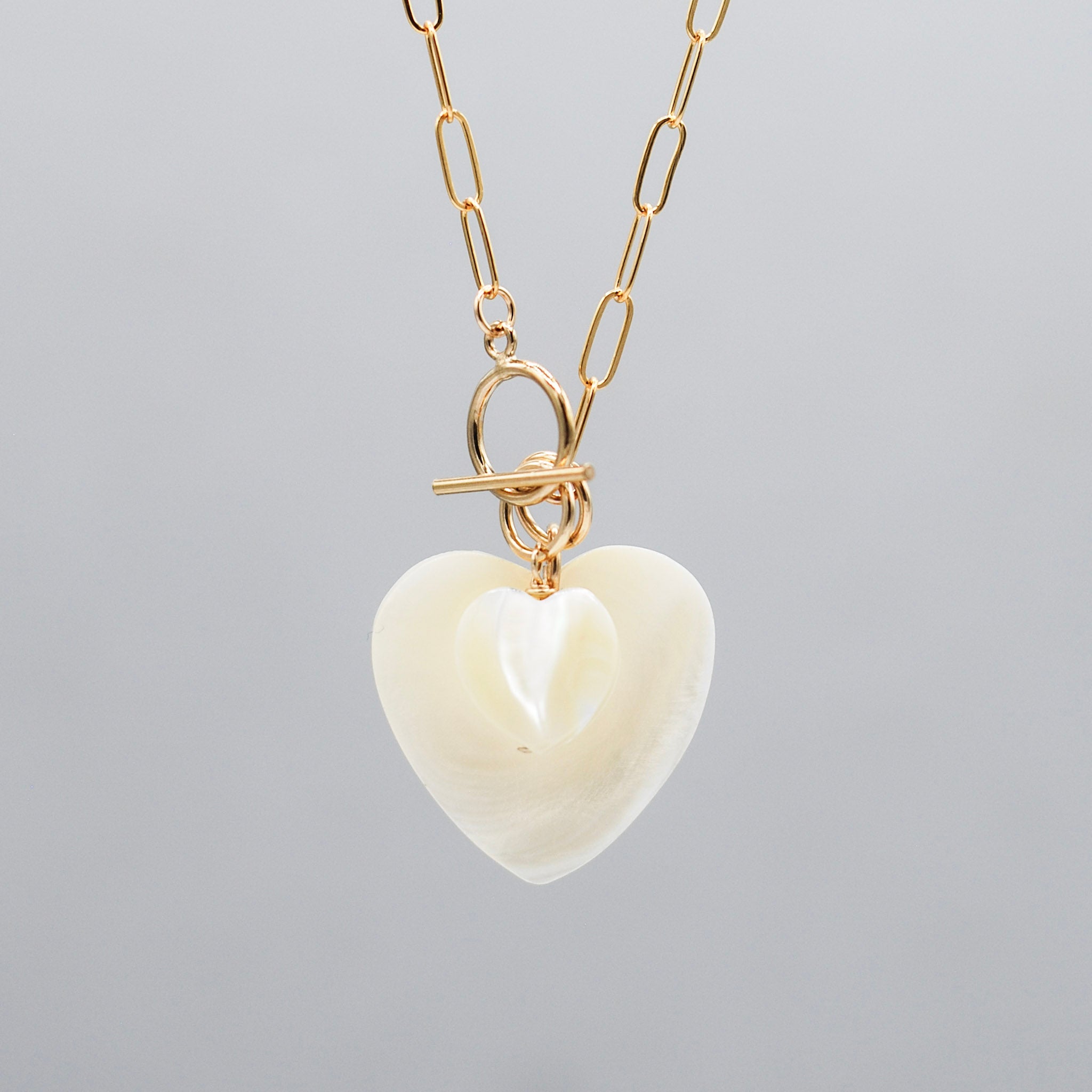 Mother of Pearl Heart Charm - Jewel Ya