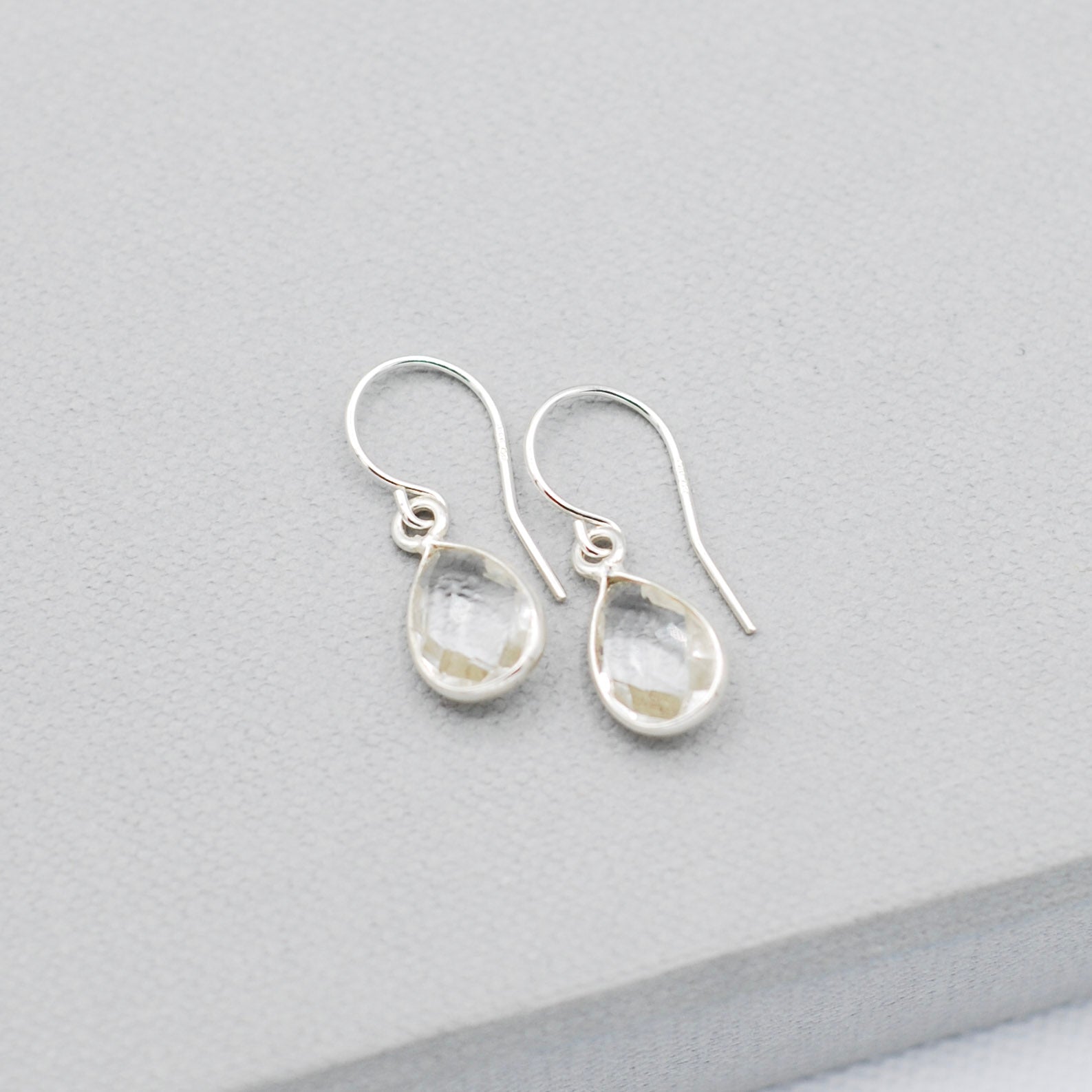 Crystal Quartz Teardrop Earrings - Jewel Ya