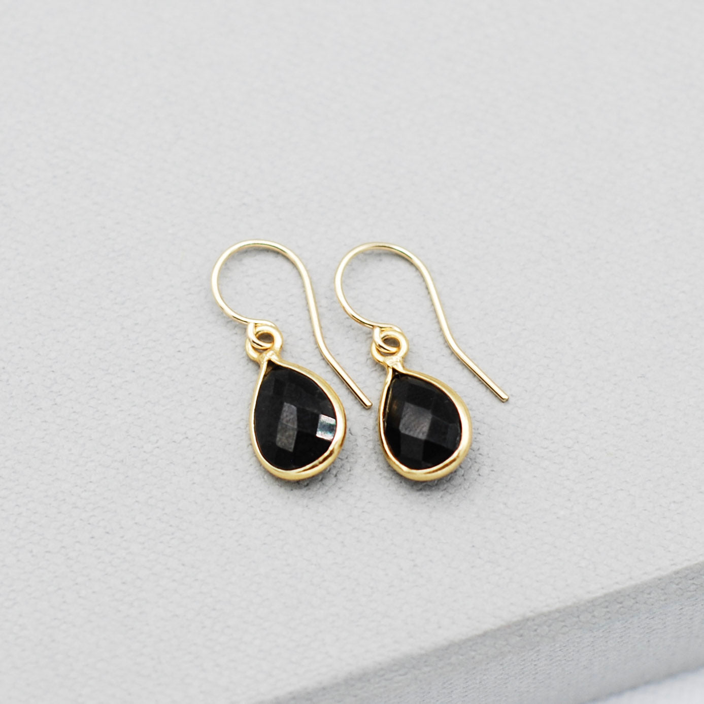 Black Onyx Teardrop Earrings - Jewel Ya