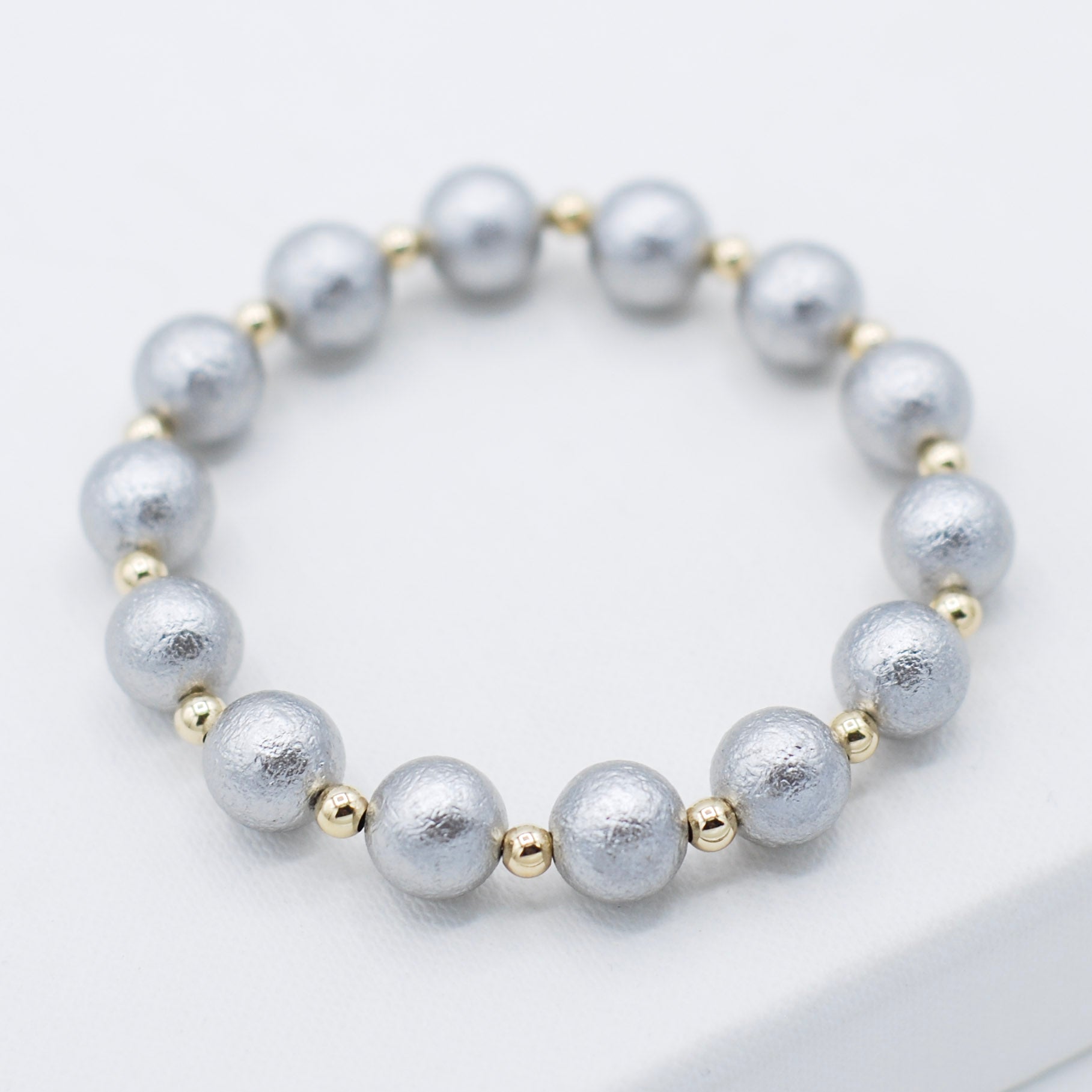 Metallic Gray Freshwater Pearl & 14k Gold Filled Bracelet - Jewel Ya