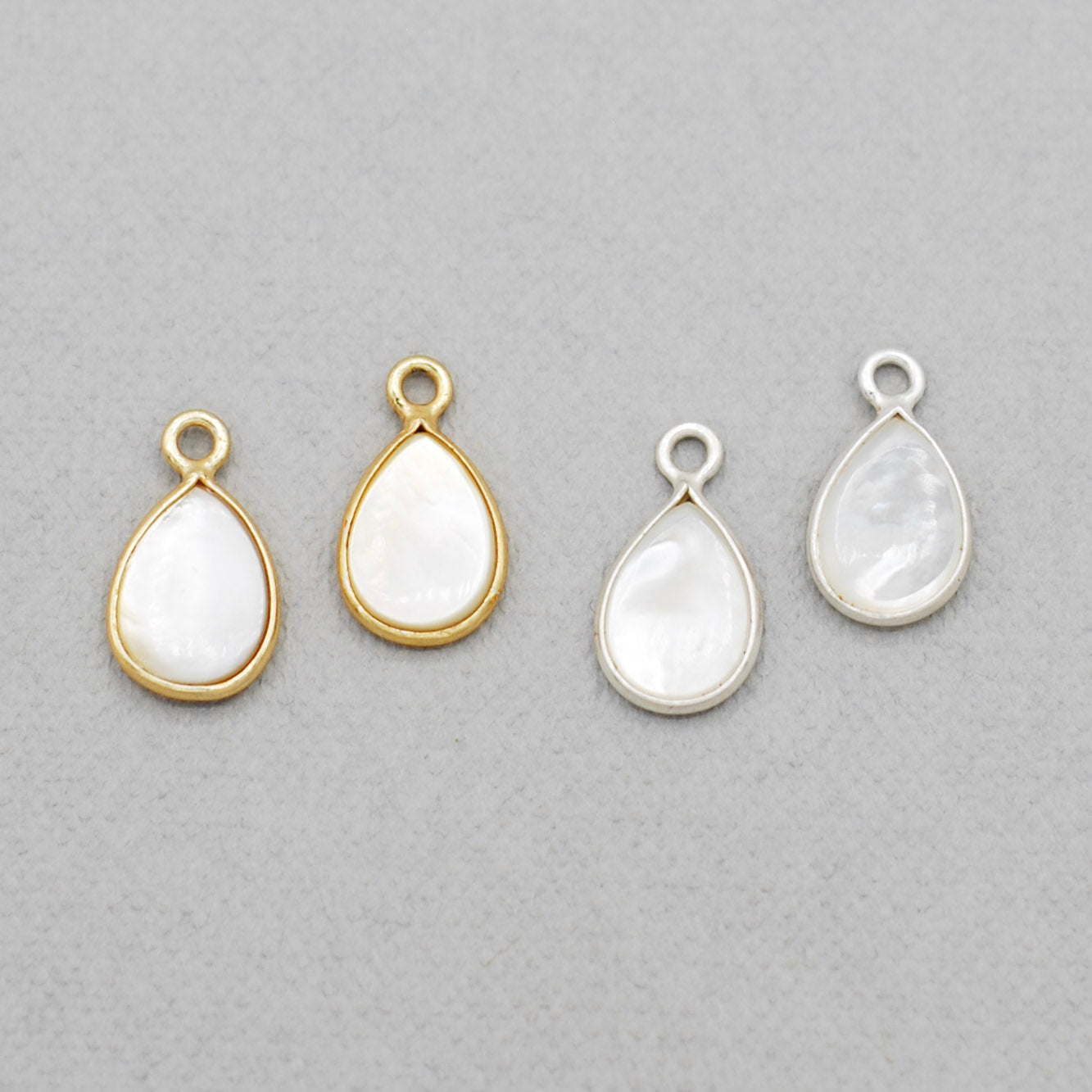 Mother of Pearl Teardrop Hoop Drops - Jewel Ya