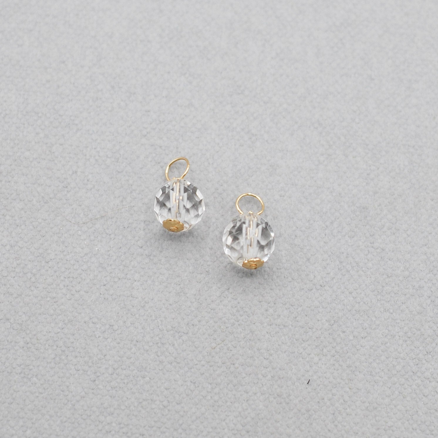 Crystal Quartz Hoop Drops - Jewel Ya