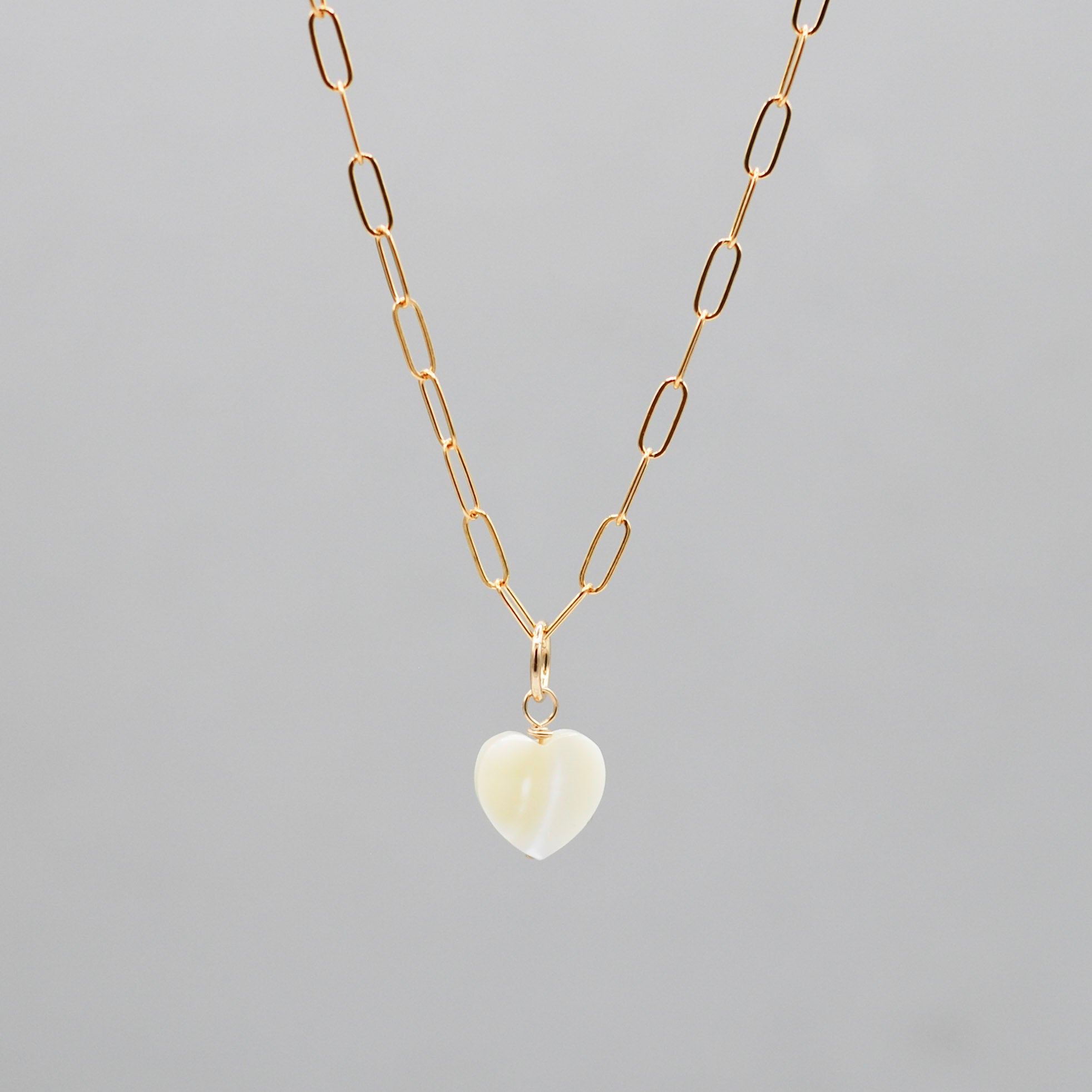 14K Gold Filled Heart Charm Necklace - Jewel Ya