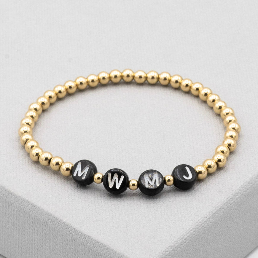 4mm Beaded Lux Custom 'My People' Bracelet - Jewel Ya
