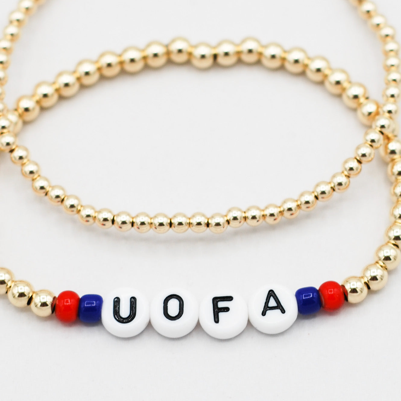 Personalized School Spirit Bracelet Set