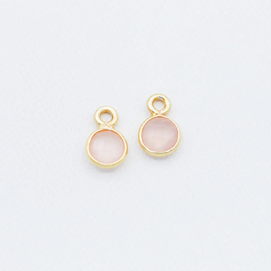 Petite Rose Quartz Hoop Drops - Jewel Ya