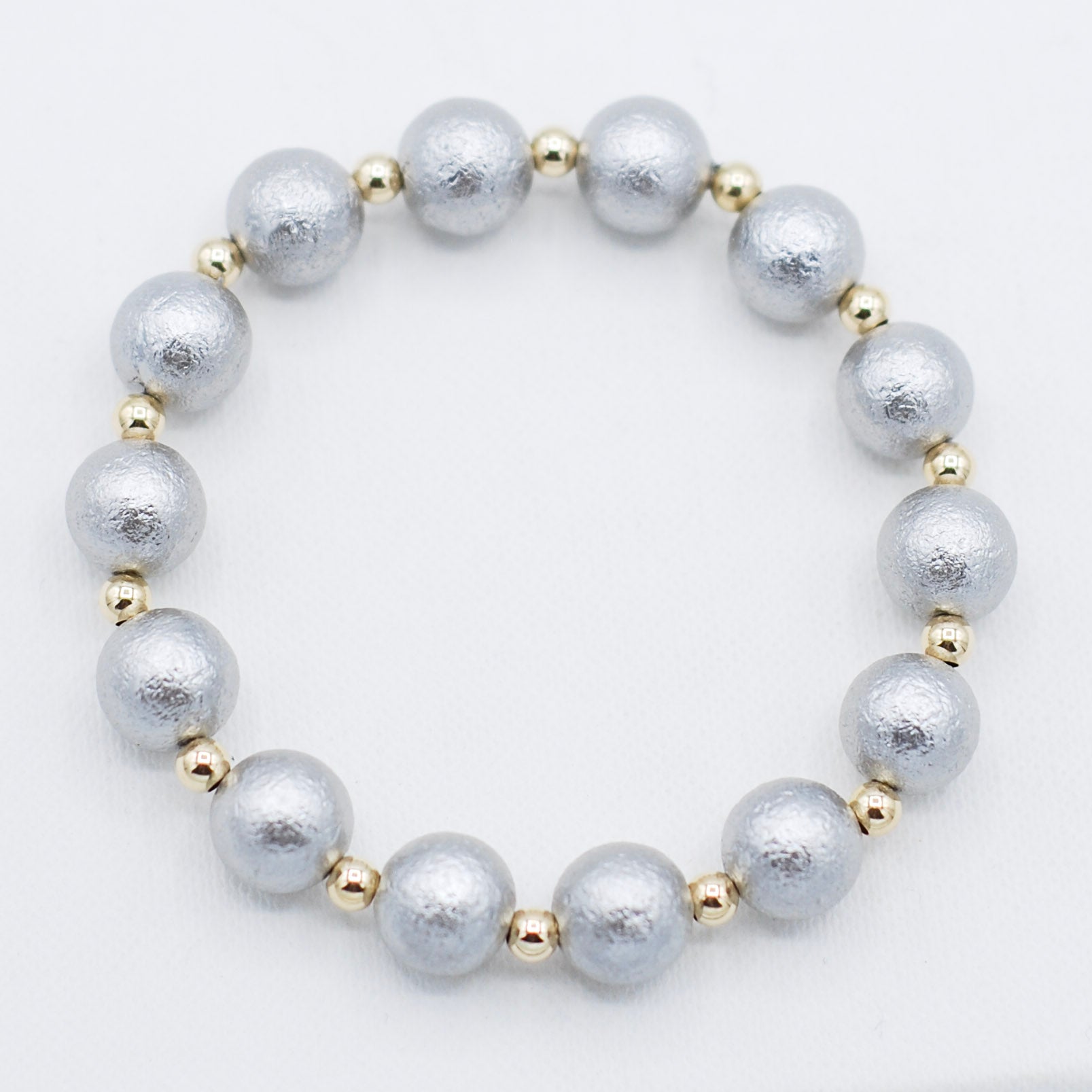 Metallic Gray Freshwater Pearl & 14k Gold Filled Bracelet - Jewel Ya